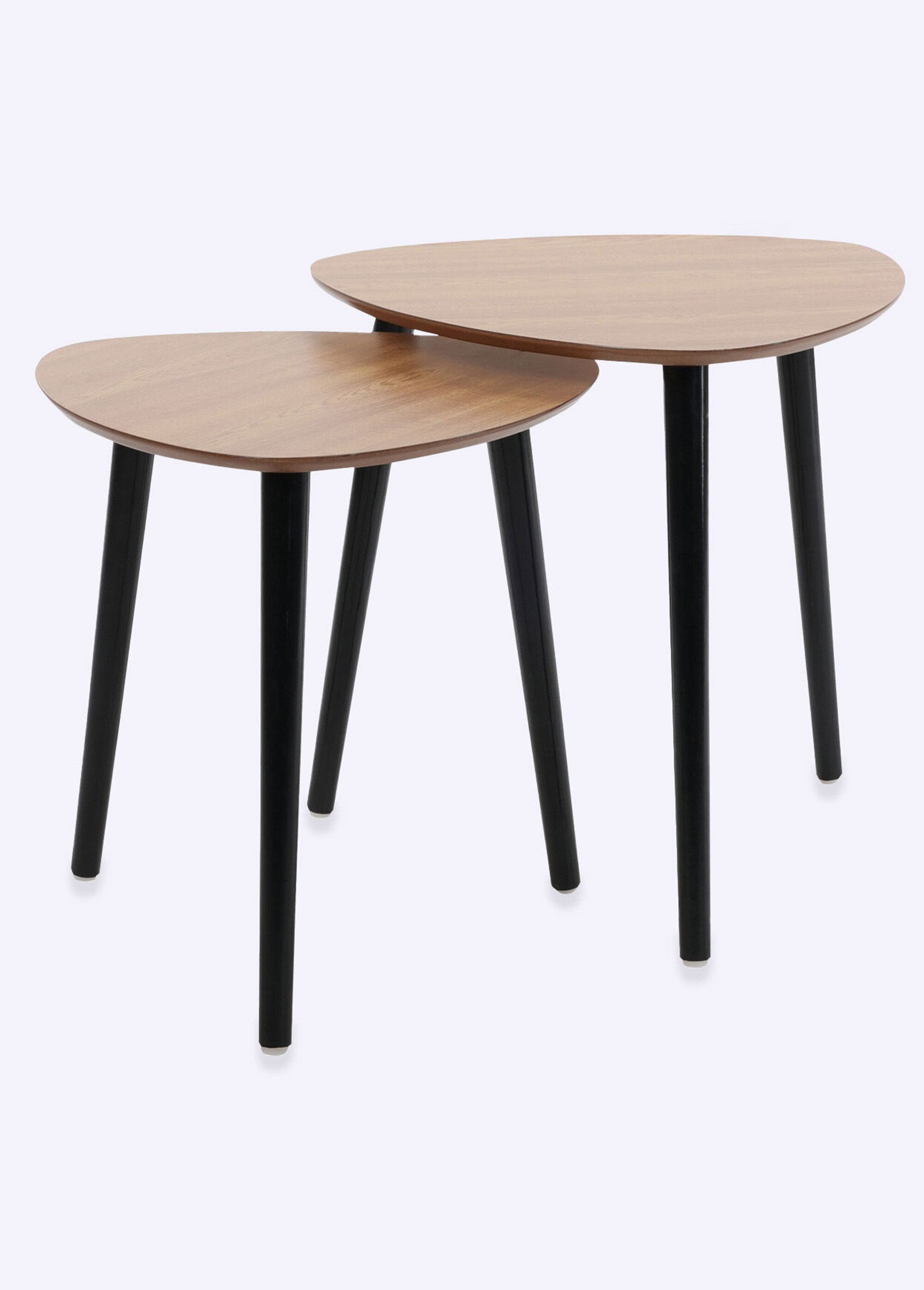 Tables basses d'appoint forme galet MARRON KP-KR8000100 FA1