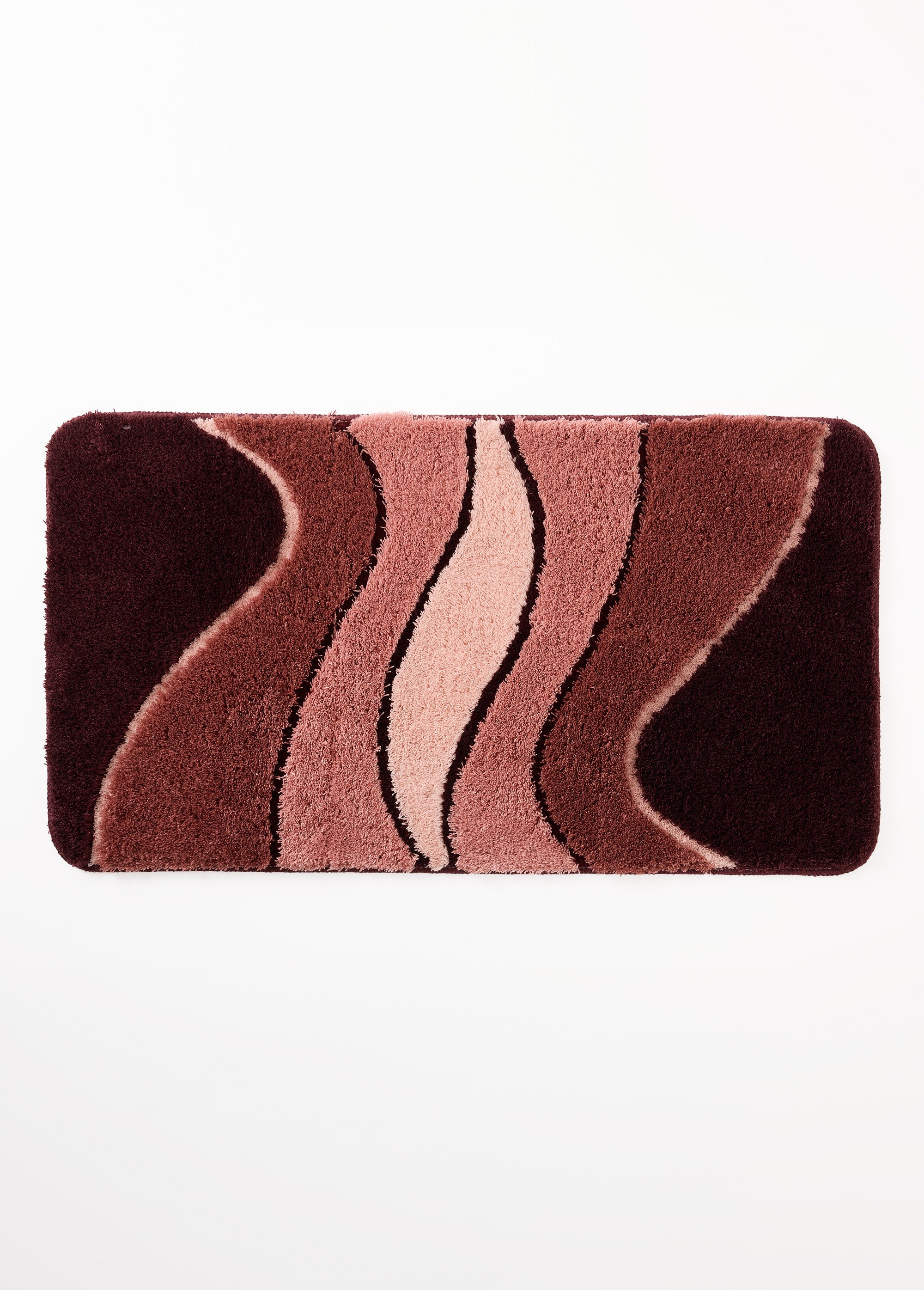 Tapis de bain antidérapant camaïeu fantaisie VIEUX ROSE RIVOLA FA1