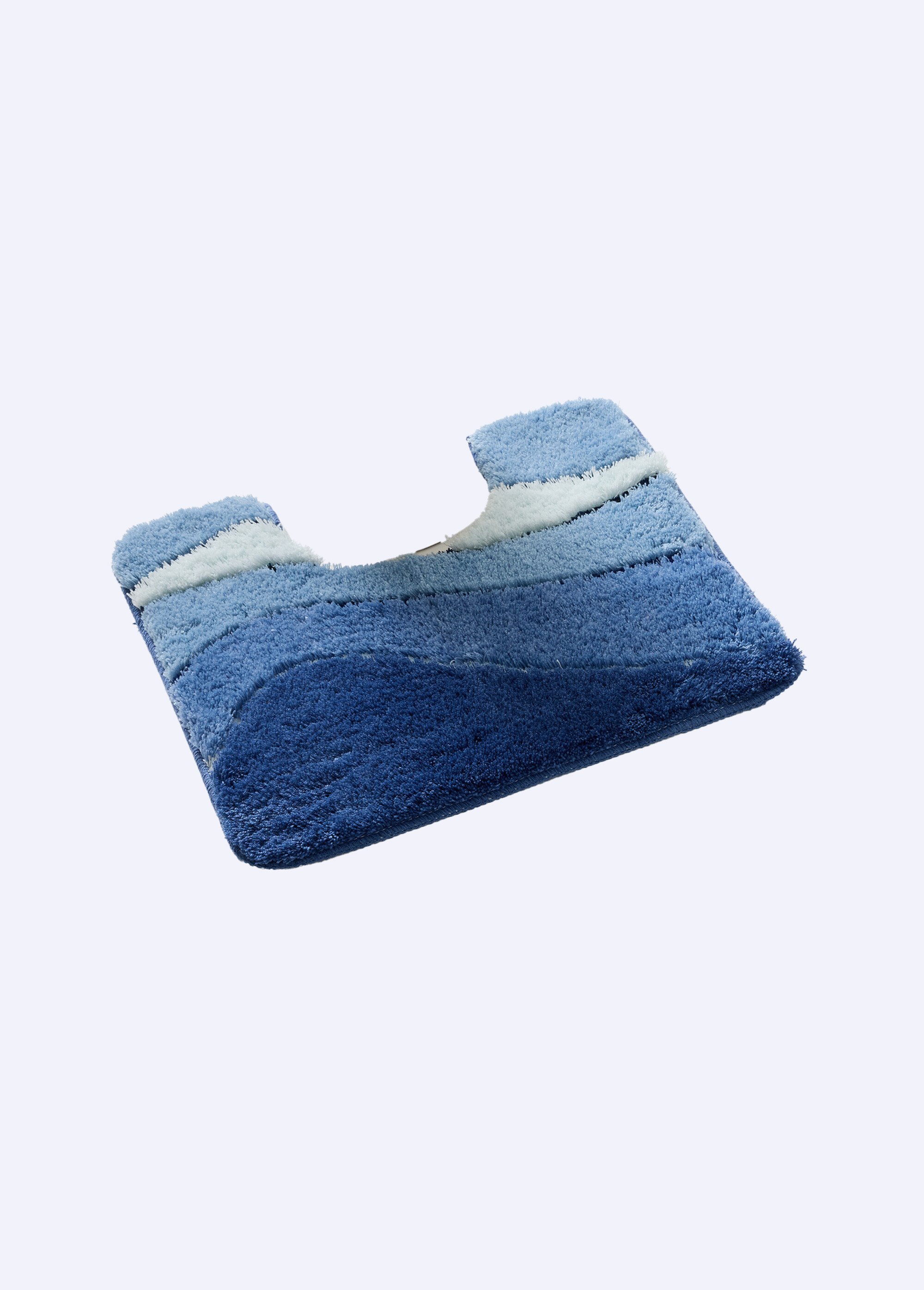 Tapis de bain antidérapant camaïeu fantaisie Bleu RIVOLA DE2