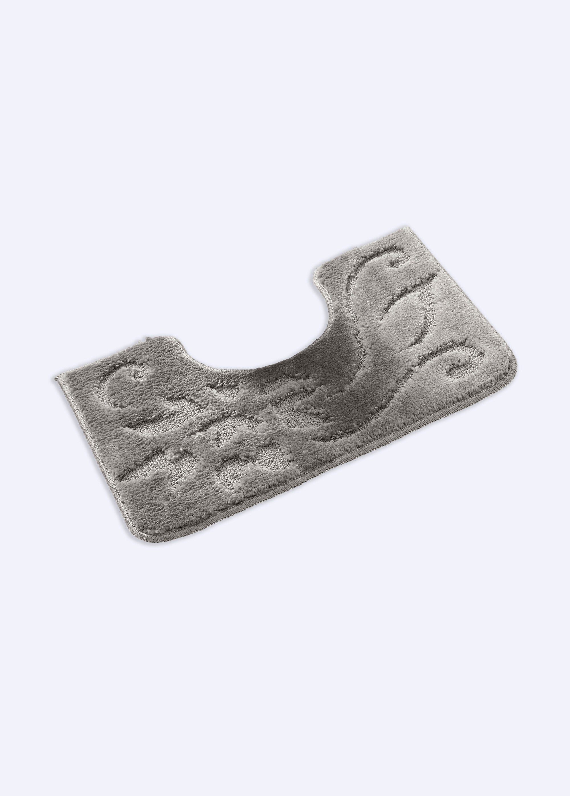 Tapis de bain motif ton sur ton antidérapant Gris RUFUS DE2