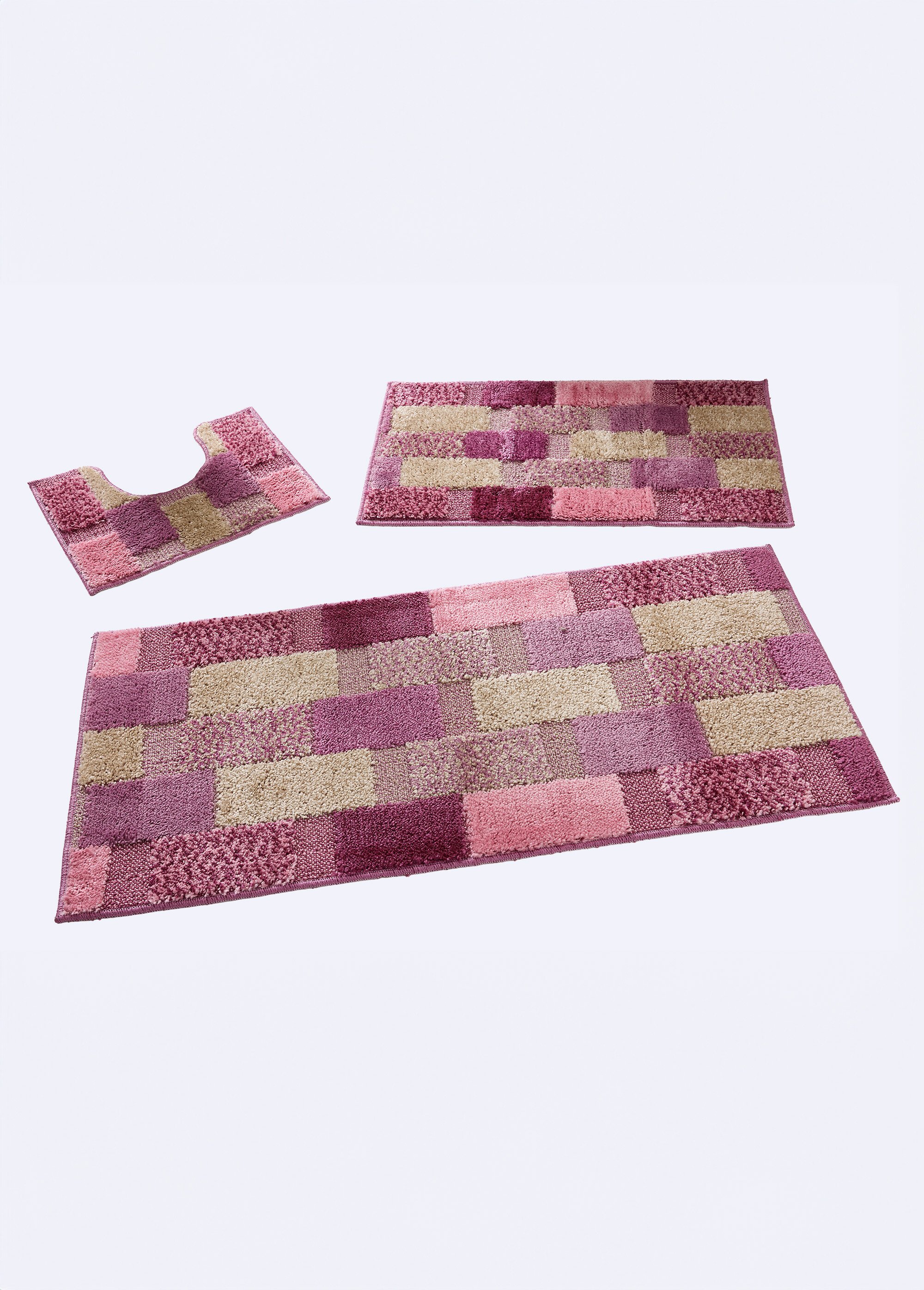 Tapis de bain tissage multicolore fond TPR antidérapant