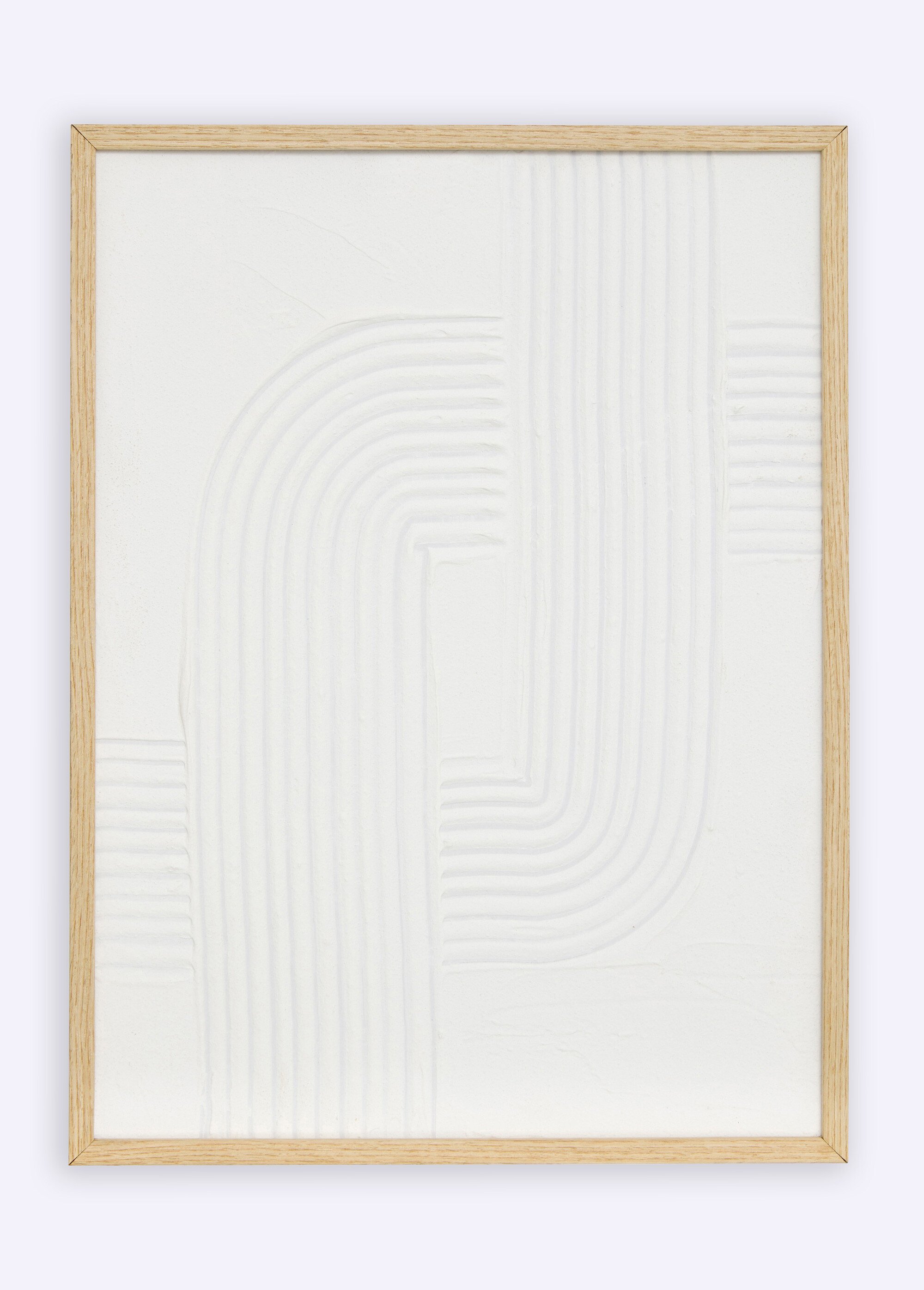 Toile 3D graphique avec cadre façon bois Blanc JJA-215522 FA1