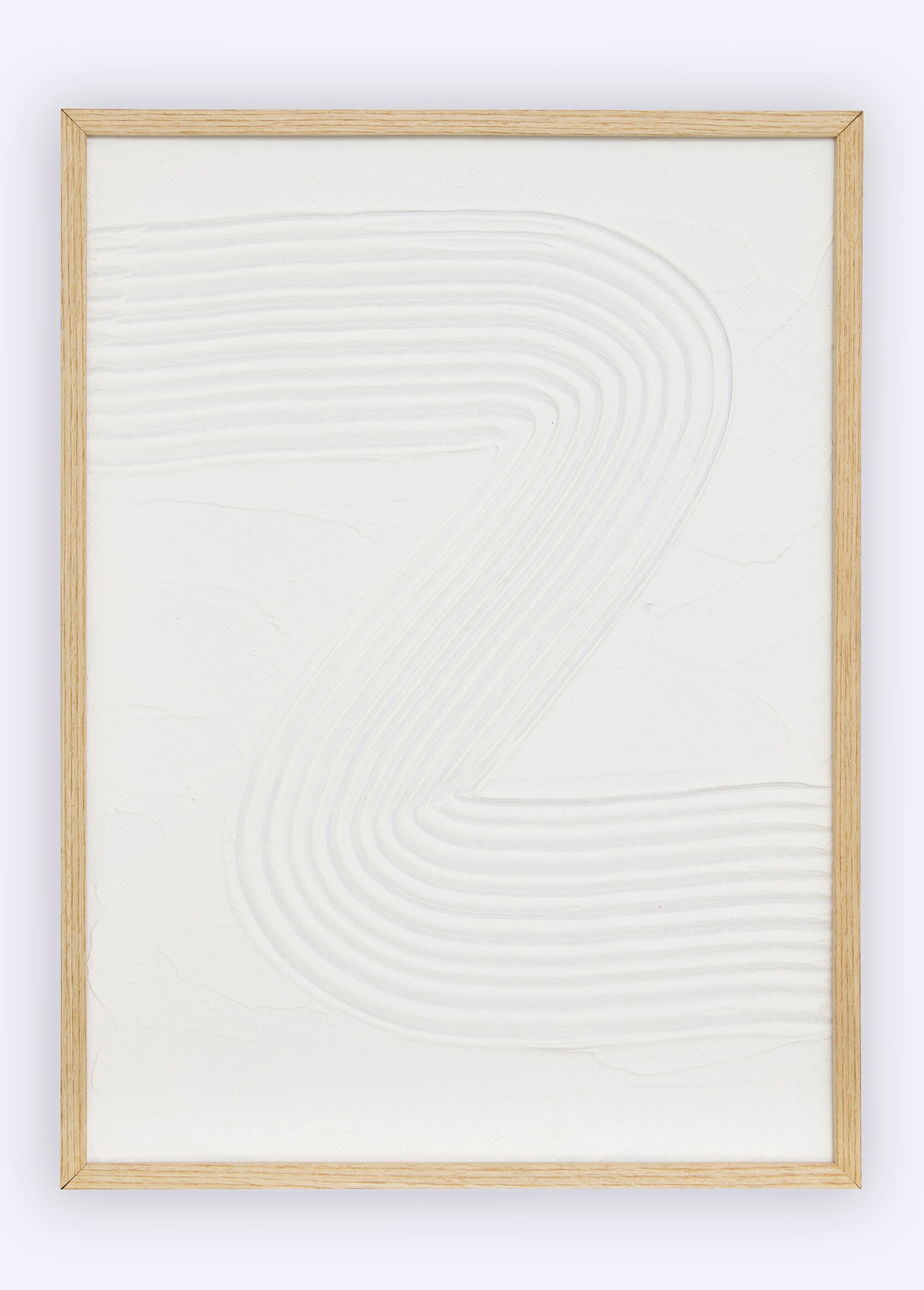 Toile 3D graphique avec cadre façon bois Blanc JJA-215522 FA2