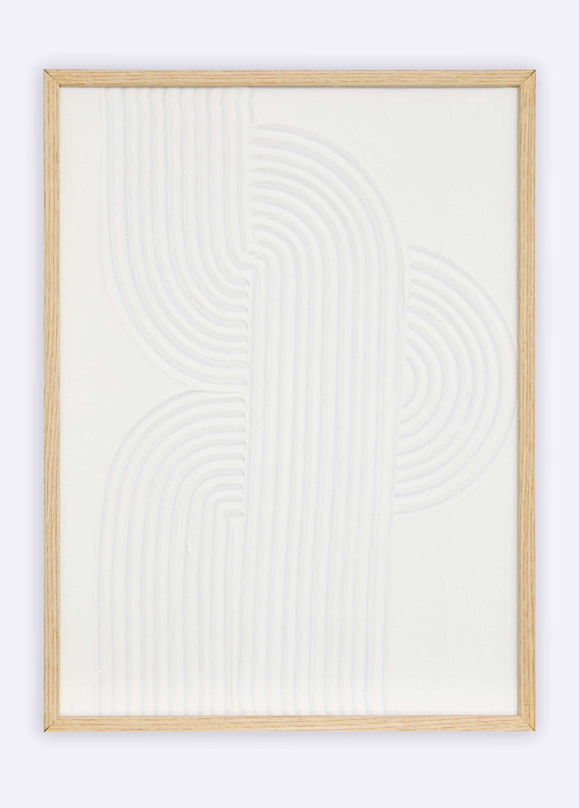 Toile 3D graphique avec cadre façon bois Blanc JJA-215522 FA3