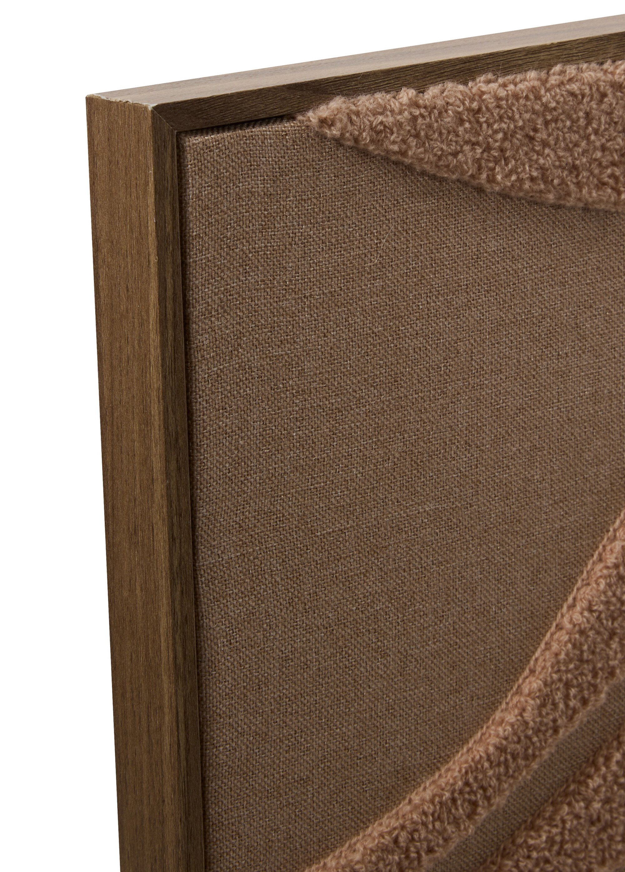 Toile 3D tissée dans cadre façon bois