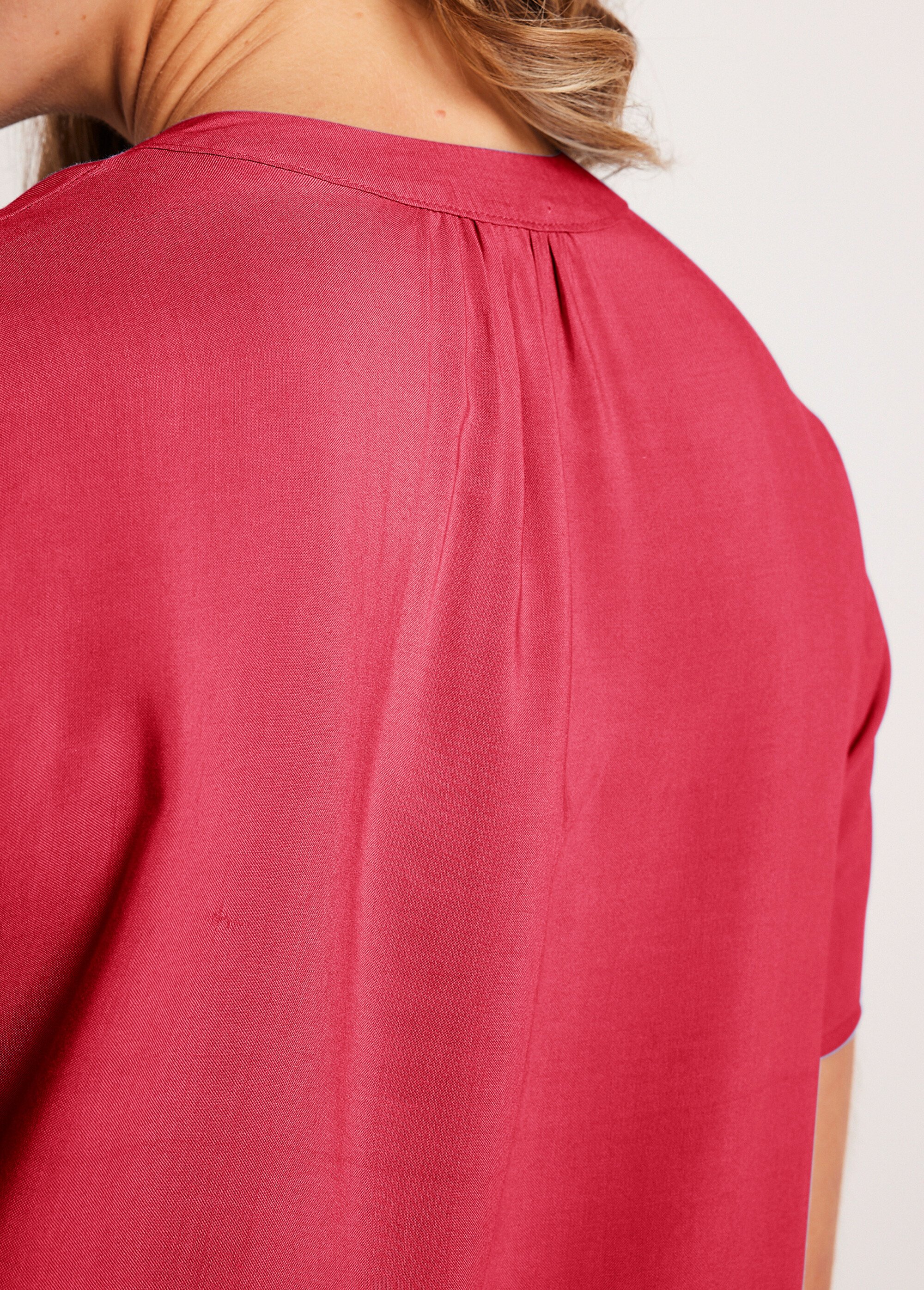 Tunique longue évasée fleurie ou unie Femme Rouge COULIS DE2