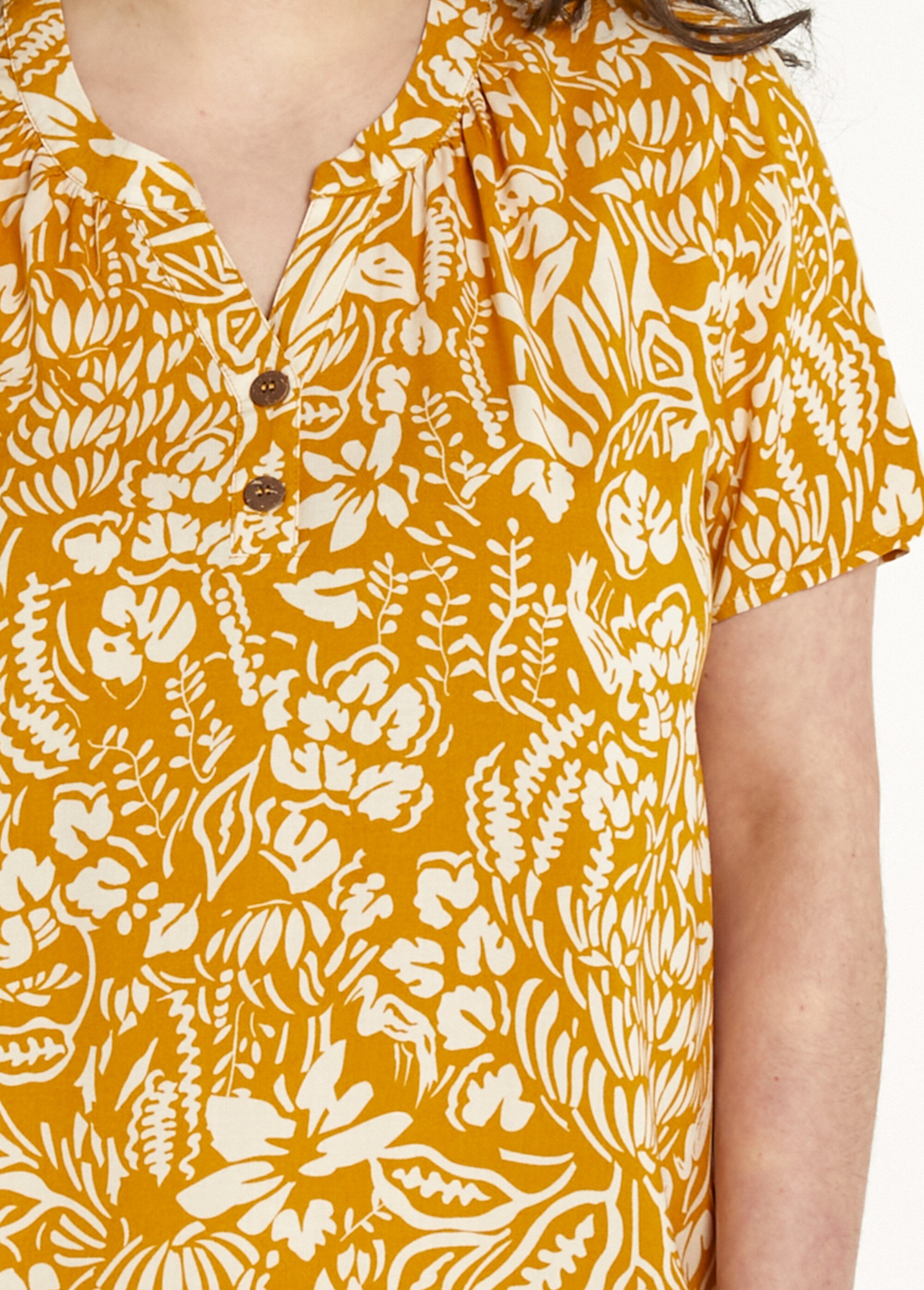 Tunique longue évasée fleurie ou unie