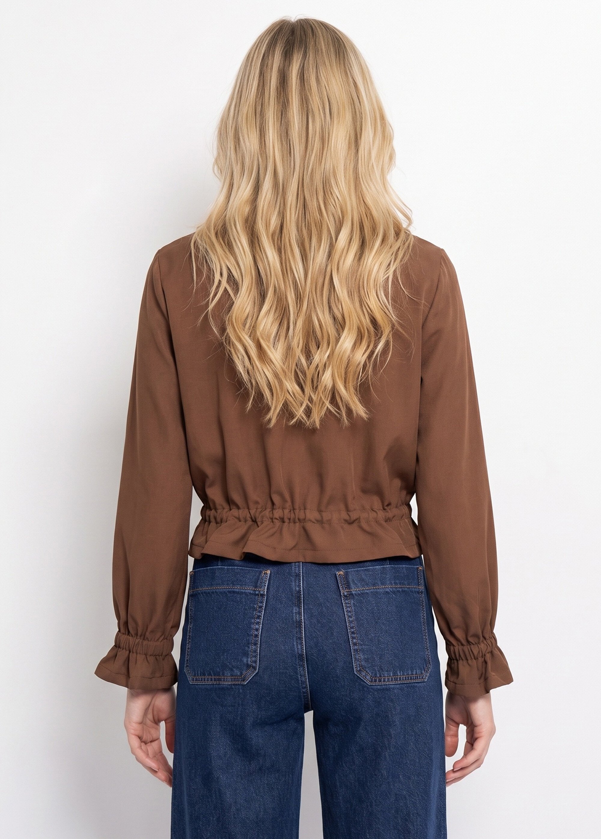 Veste mi-saison avec poignets resserrés Femme Marron JB-A3227 DO1