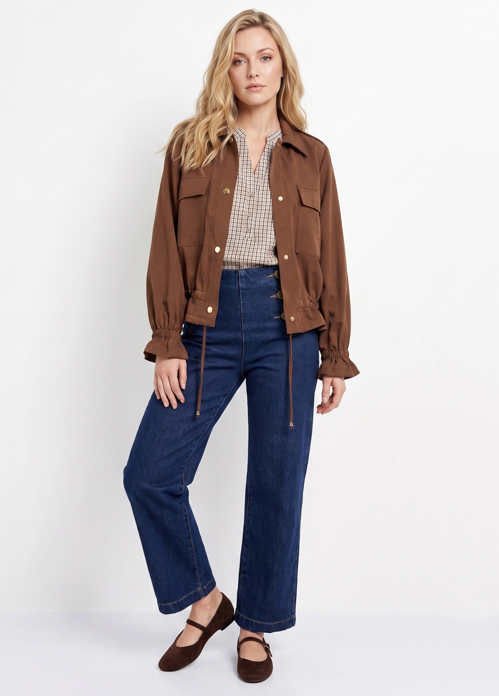 Veste mi-saison avec poignets resserrés Femme Marron JB-A3227 SI1