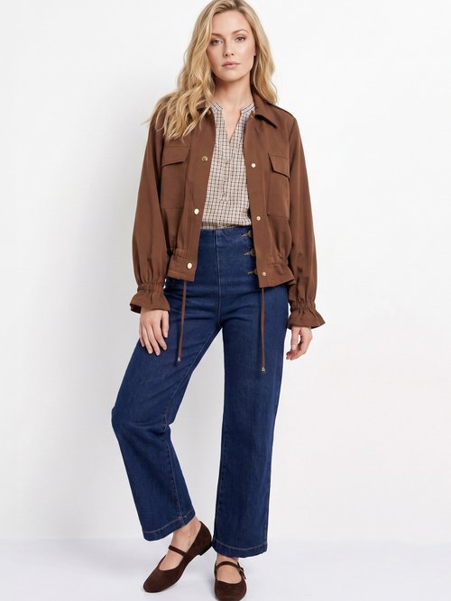 Veste mi-saison avec poignets resserrés Femme Marron JB-A3227 SI1