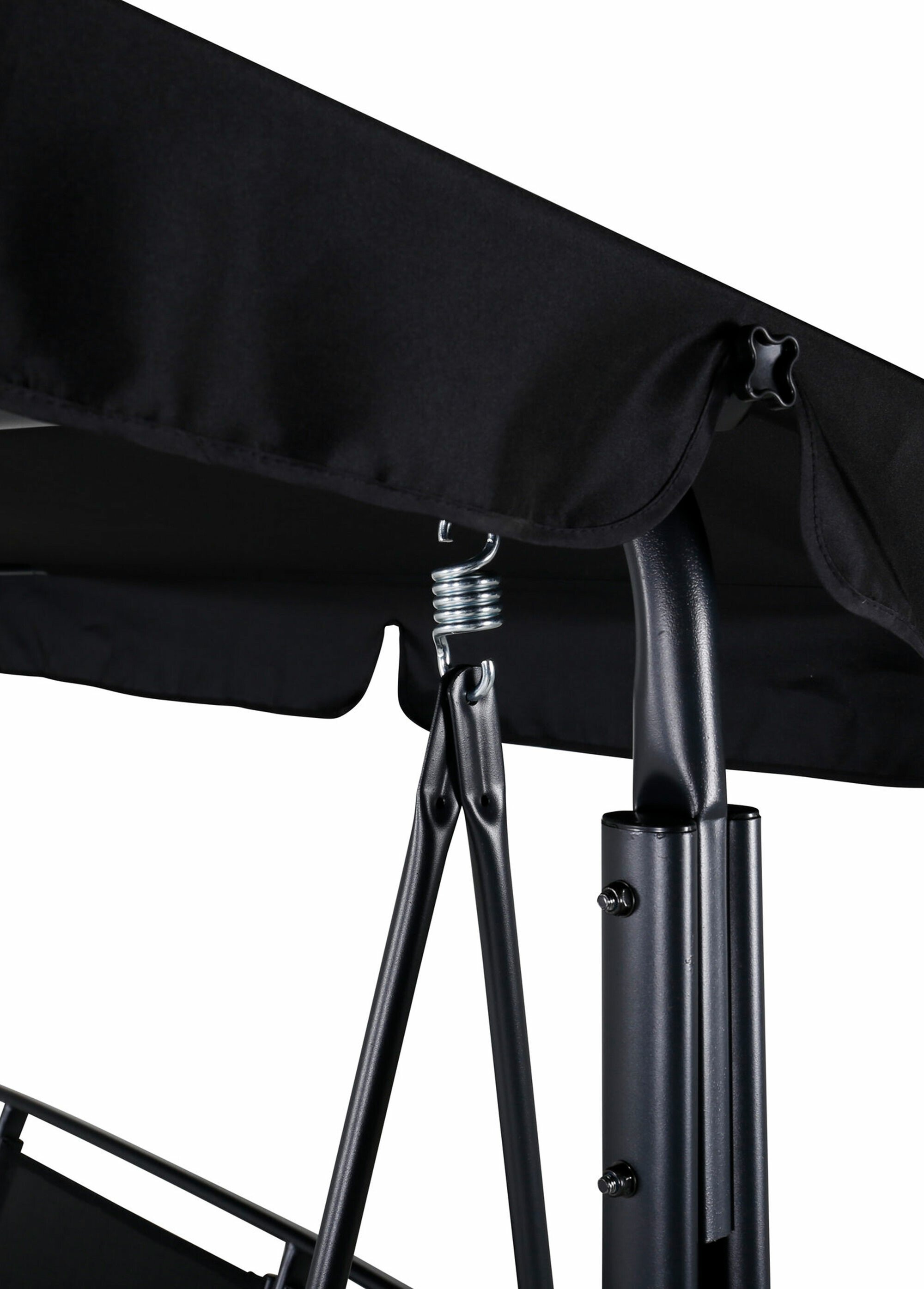 Balancelle canapé 3 places avec toit NOIR VEN-1016-408 DE2