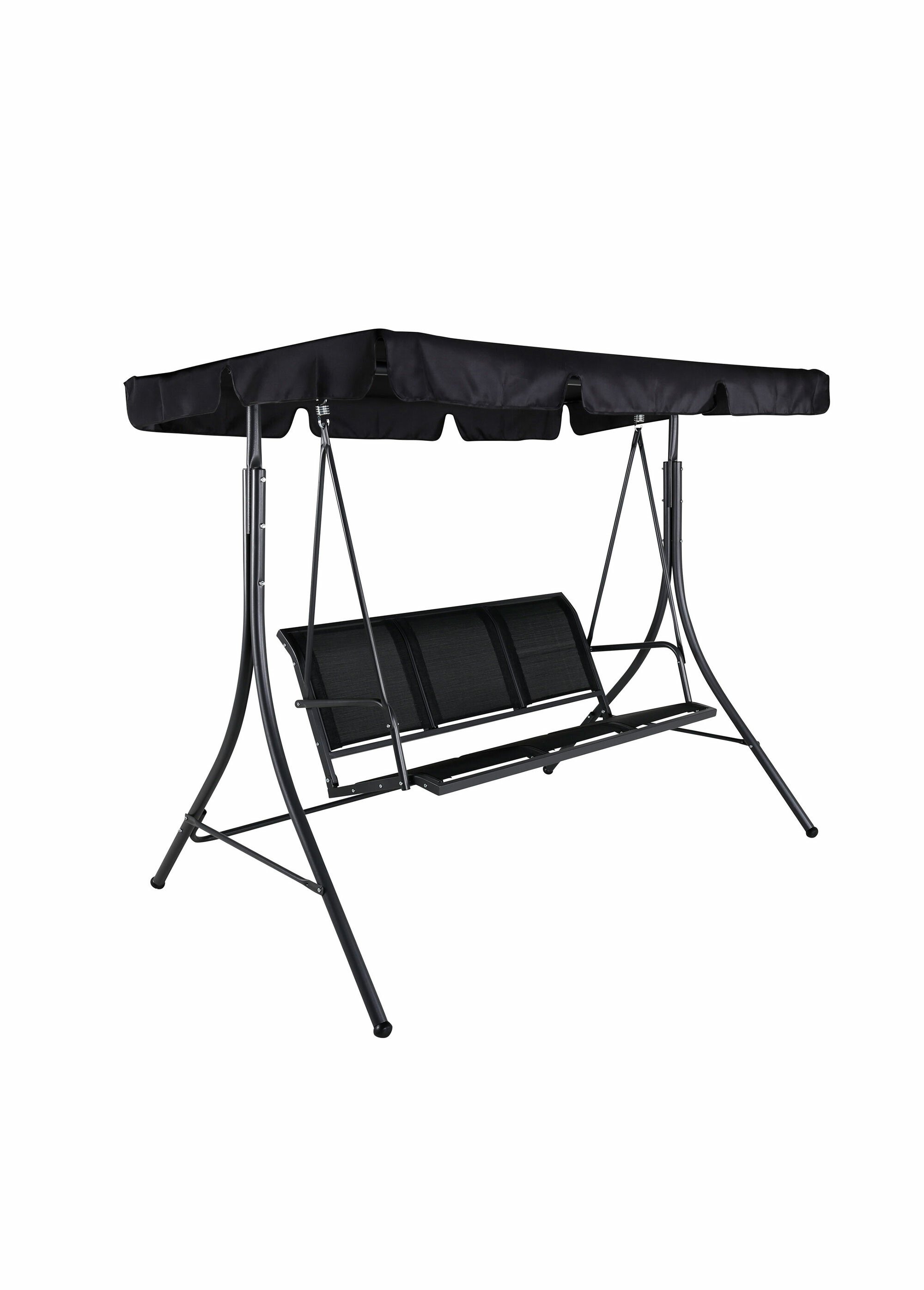 Balancelle canapé design 3 places + toit NOIR VEN-1017-408 FA1