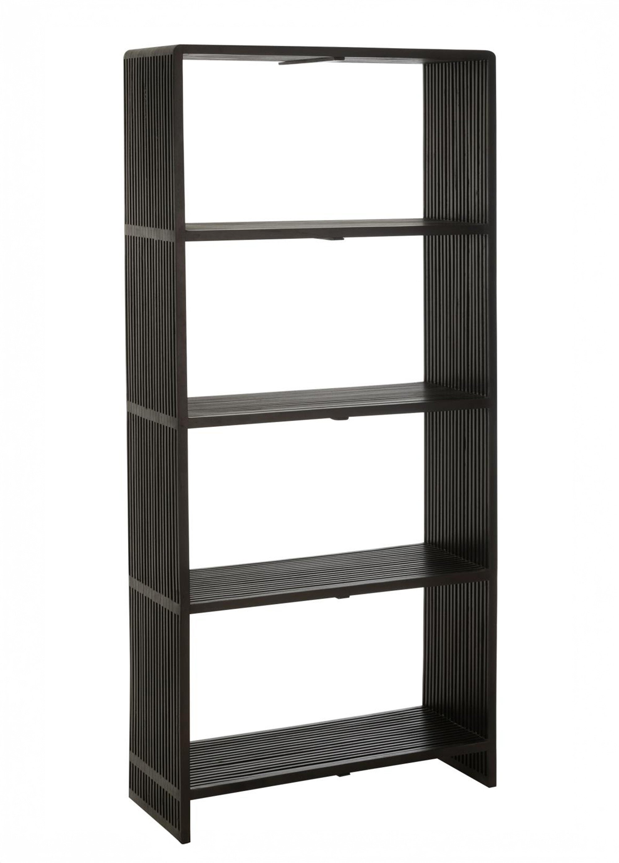 Bibliothèque teck foncé, design ajouré NOIR JP-40792 FA1