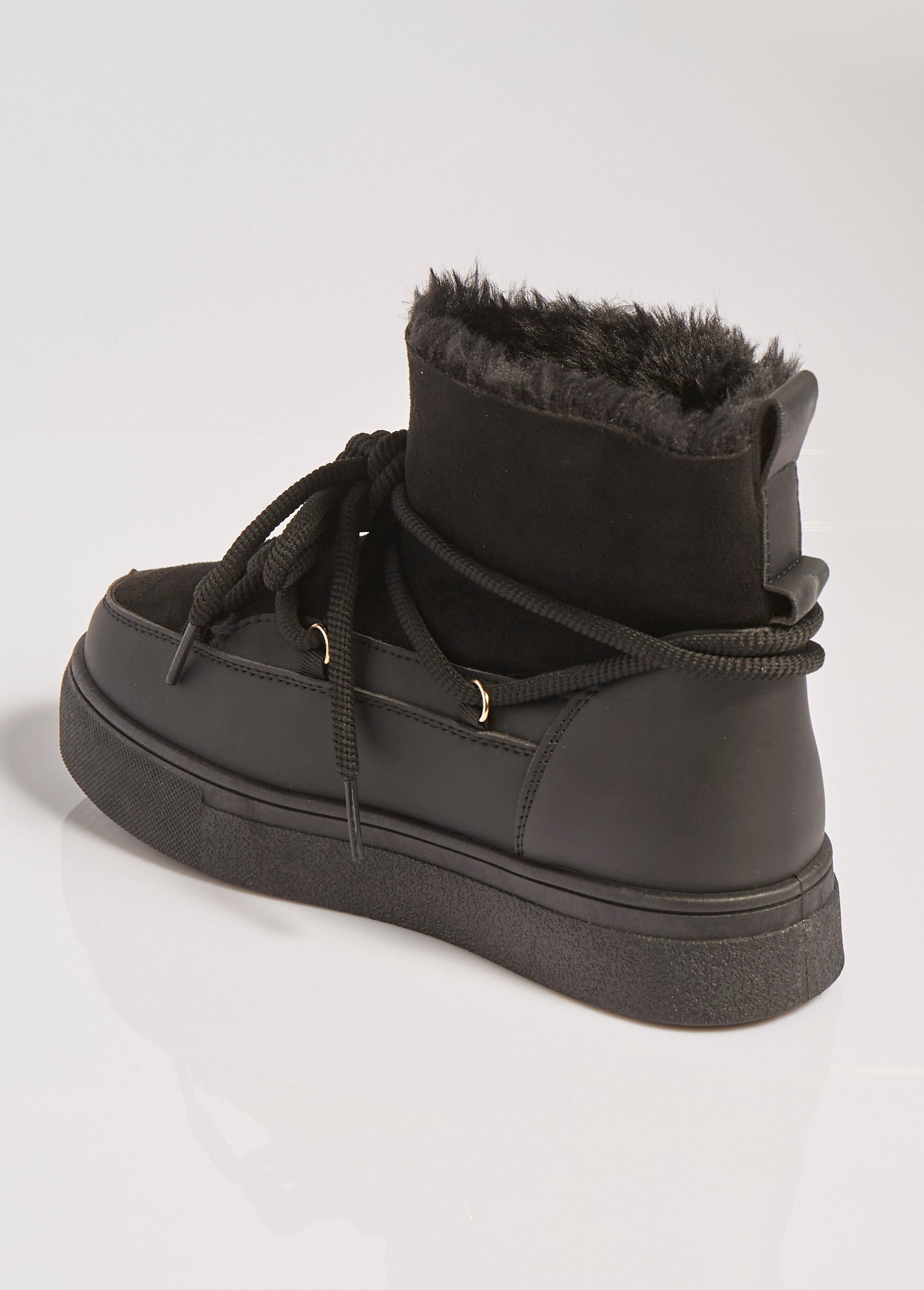 Boots fourrées compensées style après ski