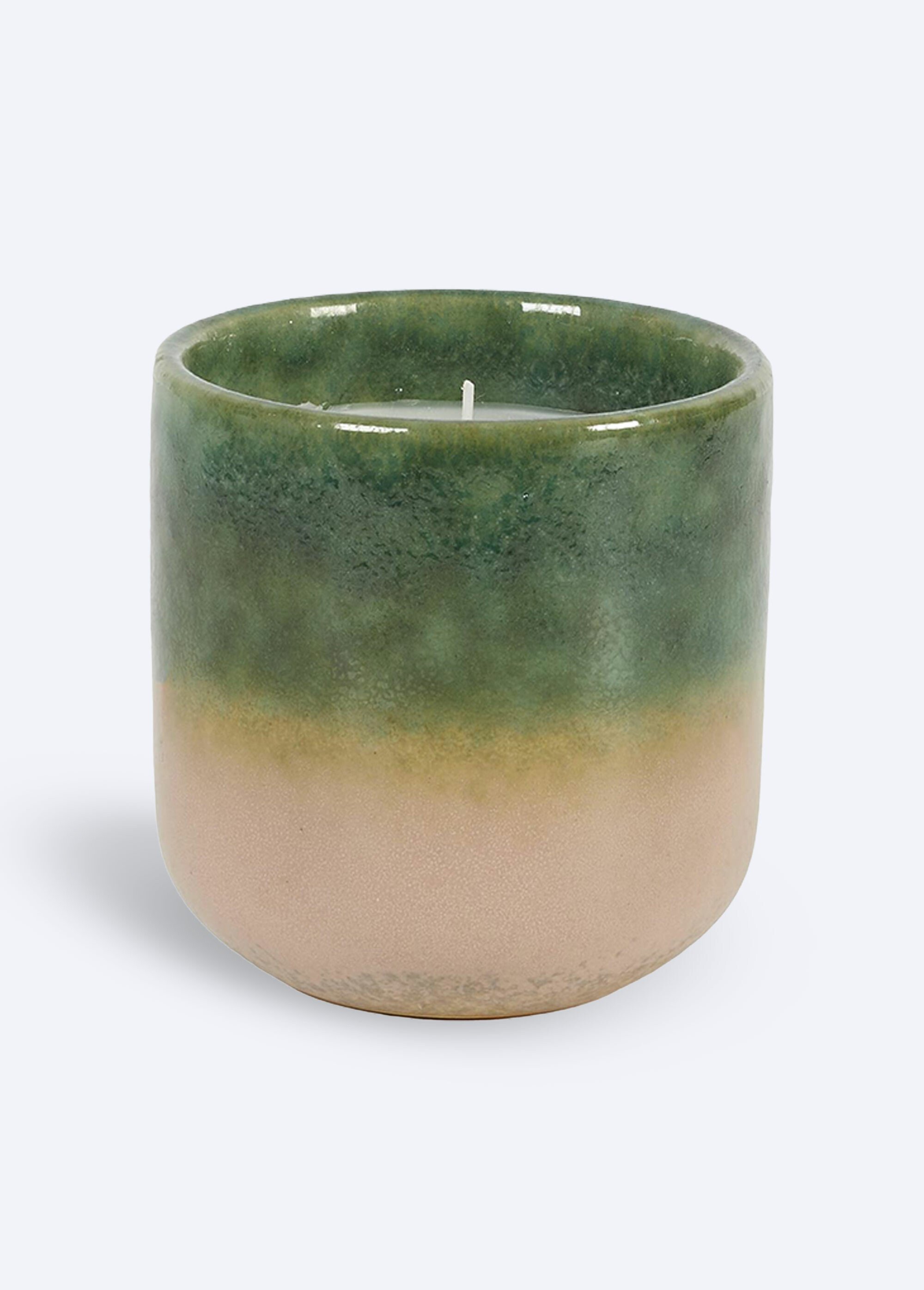 Bougie parfumée pot en céramique, 9cm Blanc CMP-BO5629 FA1