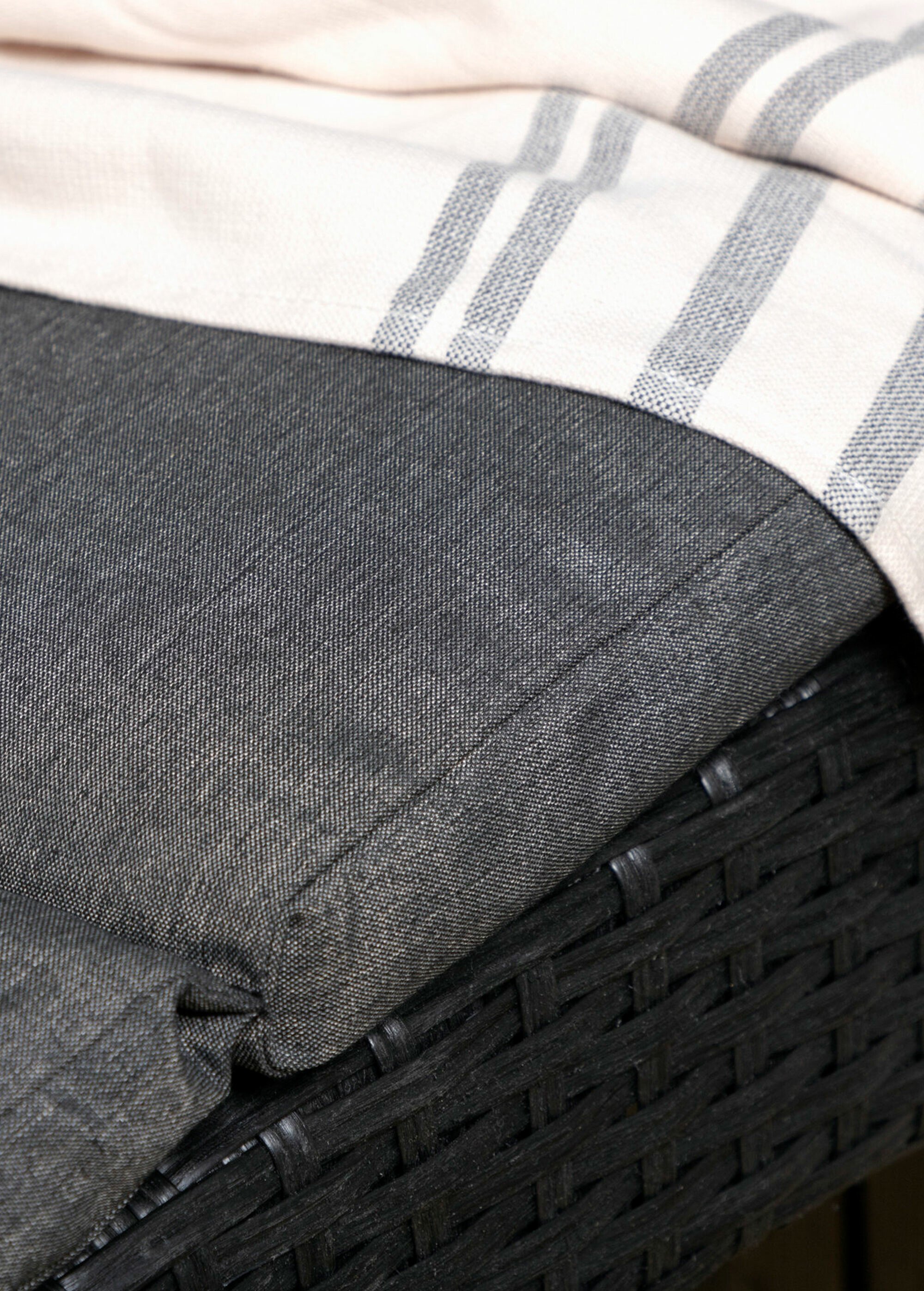 Chaise longue vague en résine + coussin NOIR VEN-2065-001 DE2