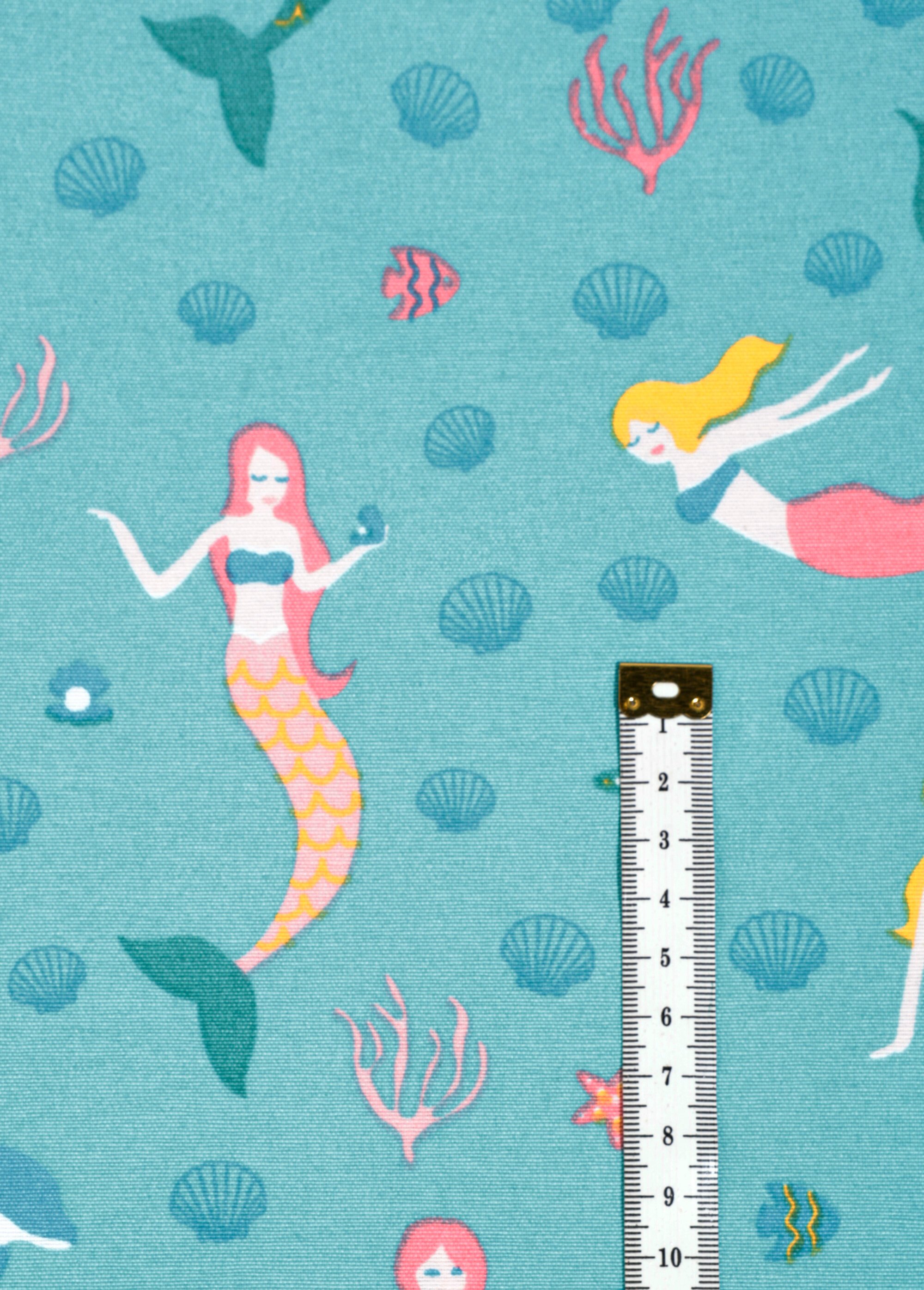 Coupon tissu déco sirènes, 2x1,4m