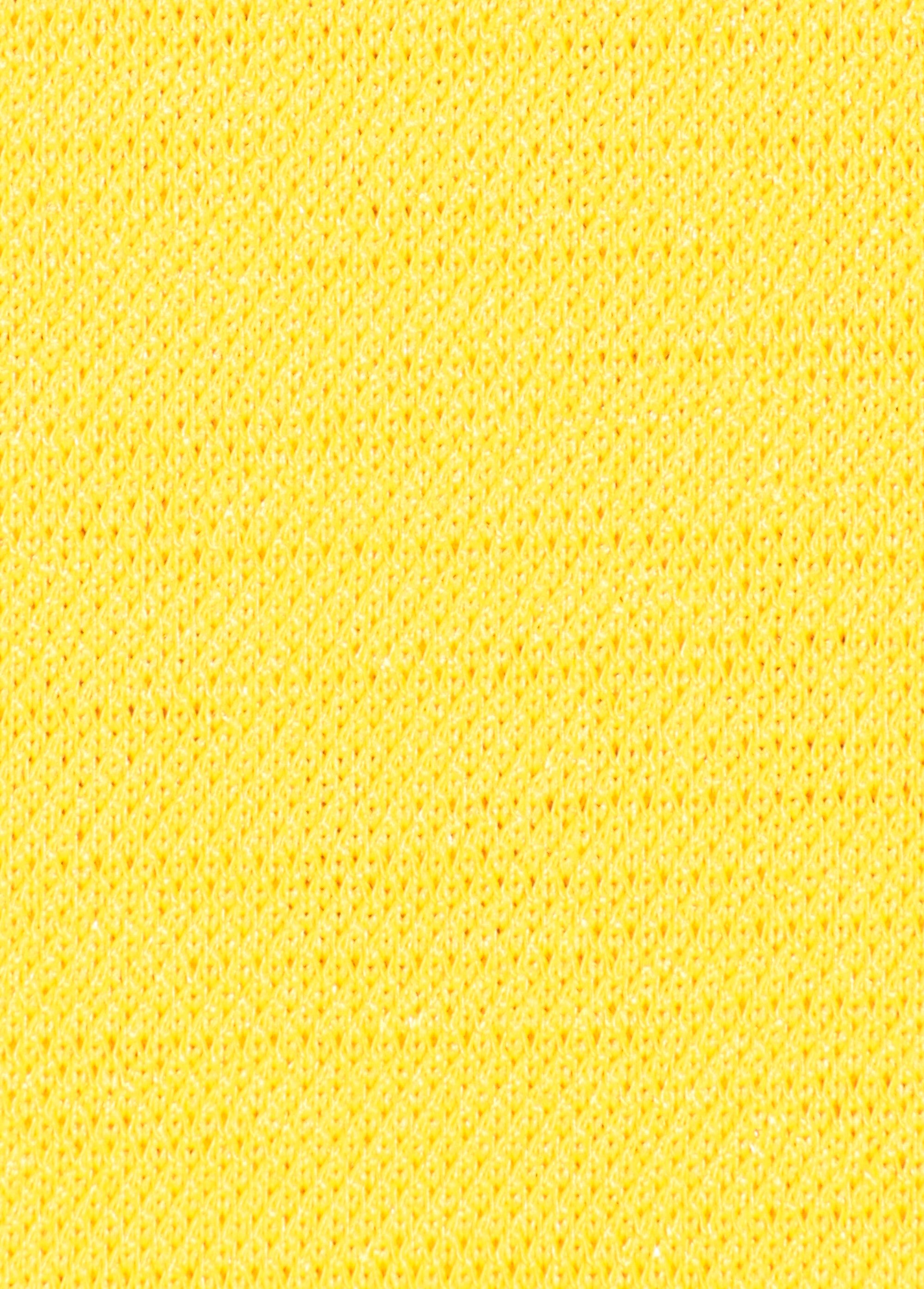 Coupon tissu habillement maille polo vif JAUNE COT140451 DE2