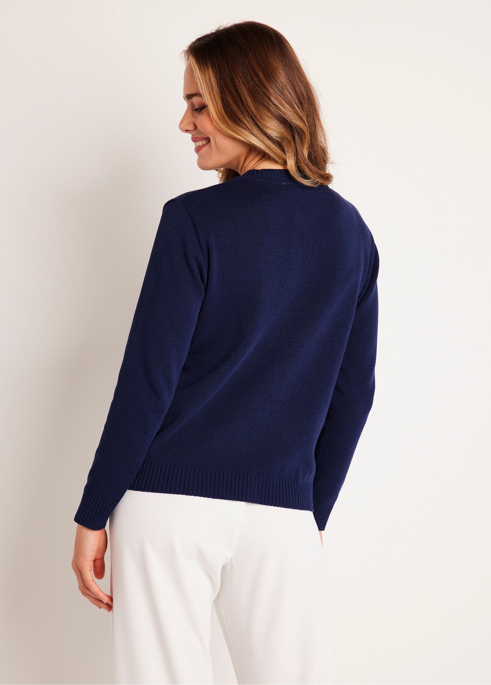 Gilet cardigan court boutonné
