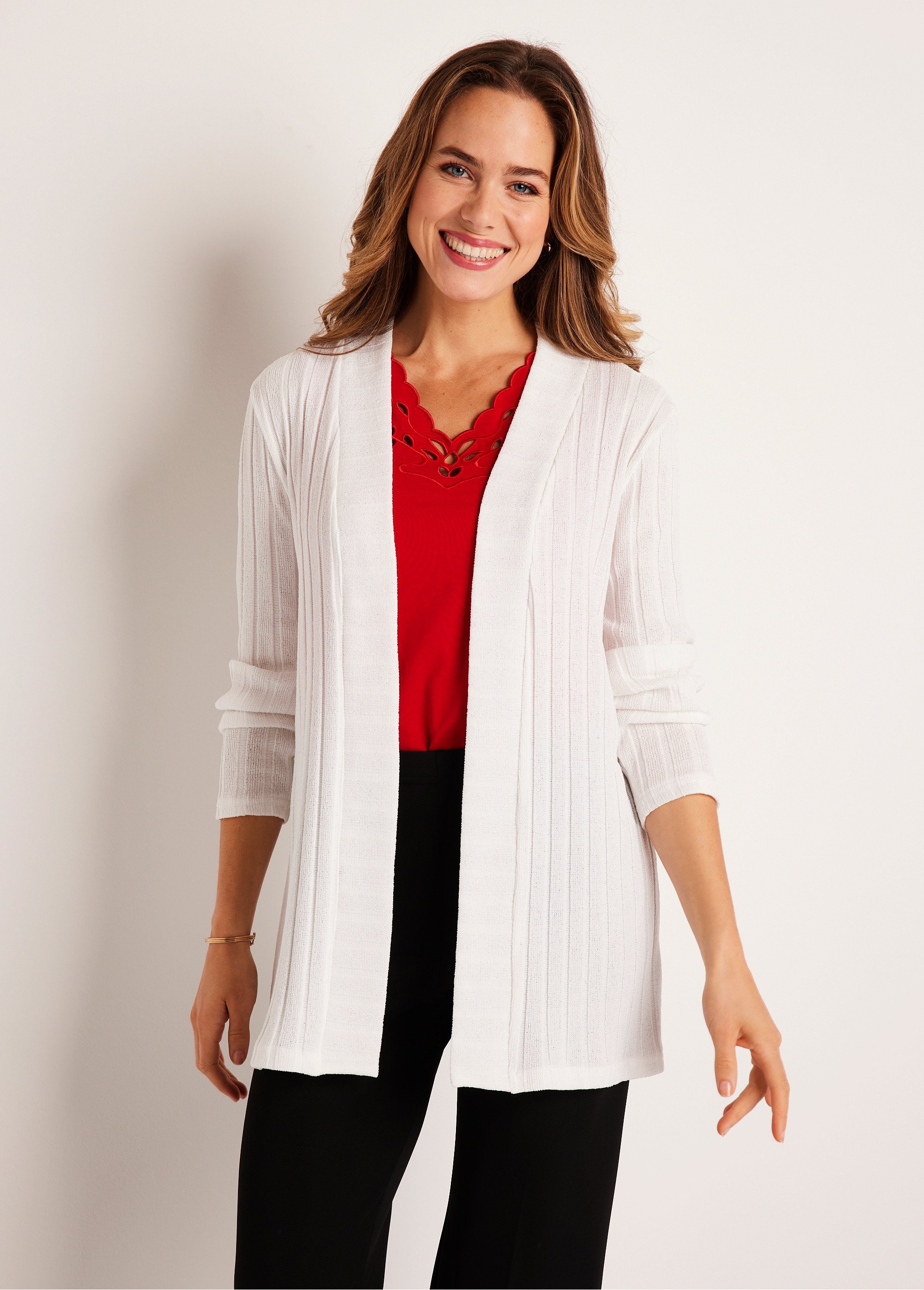 Gilet long droit