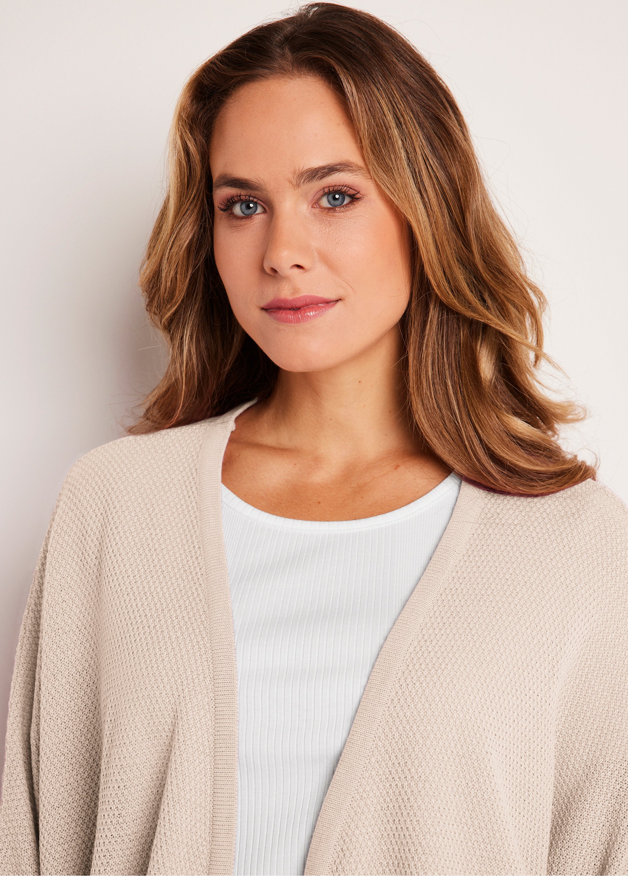Gilet long manches courtes