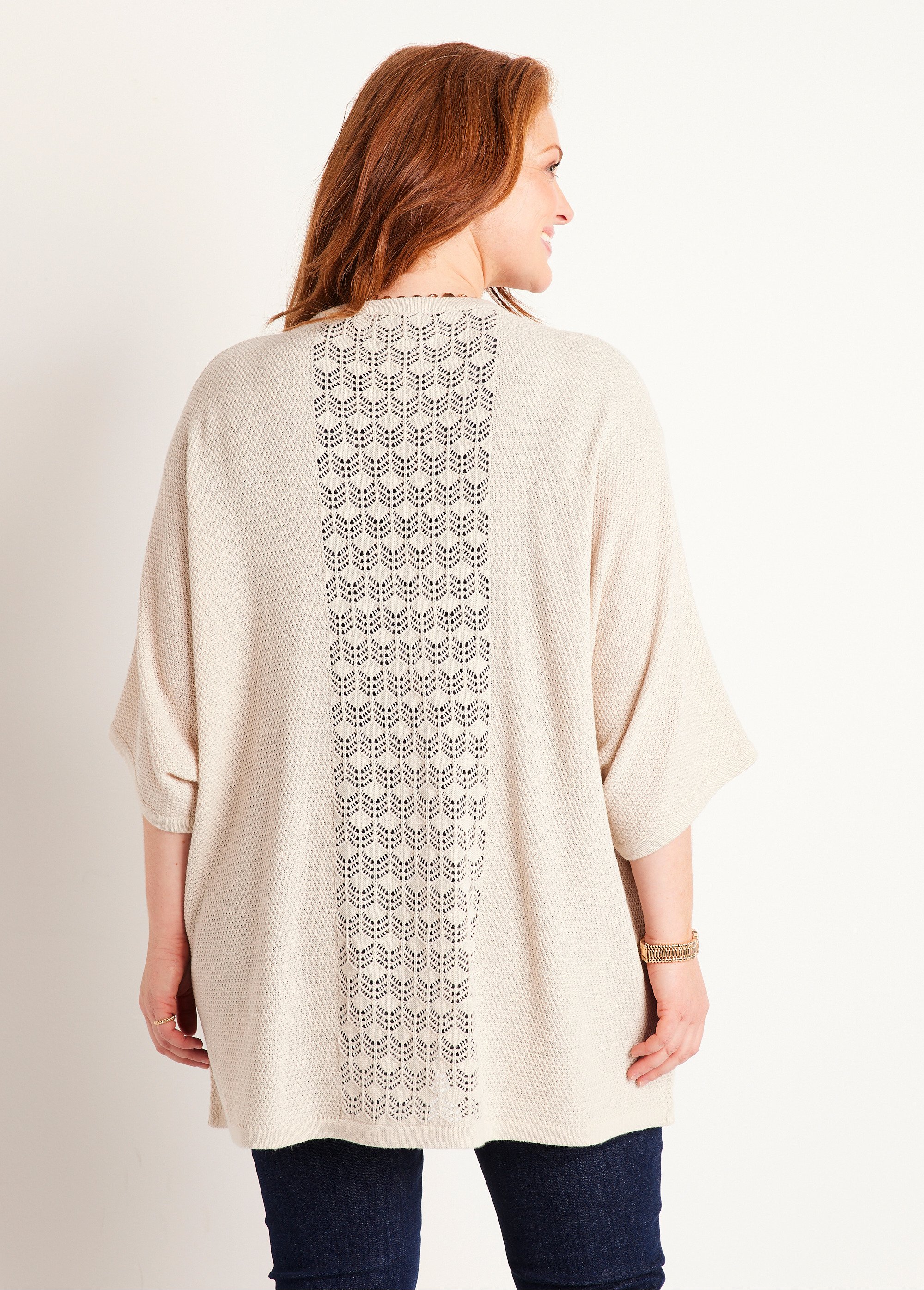 Gilet long manches courtes