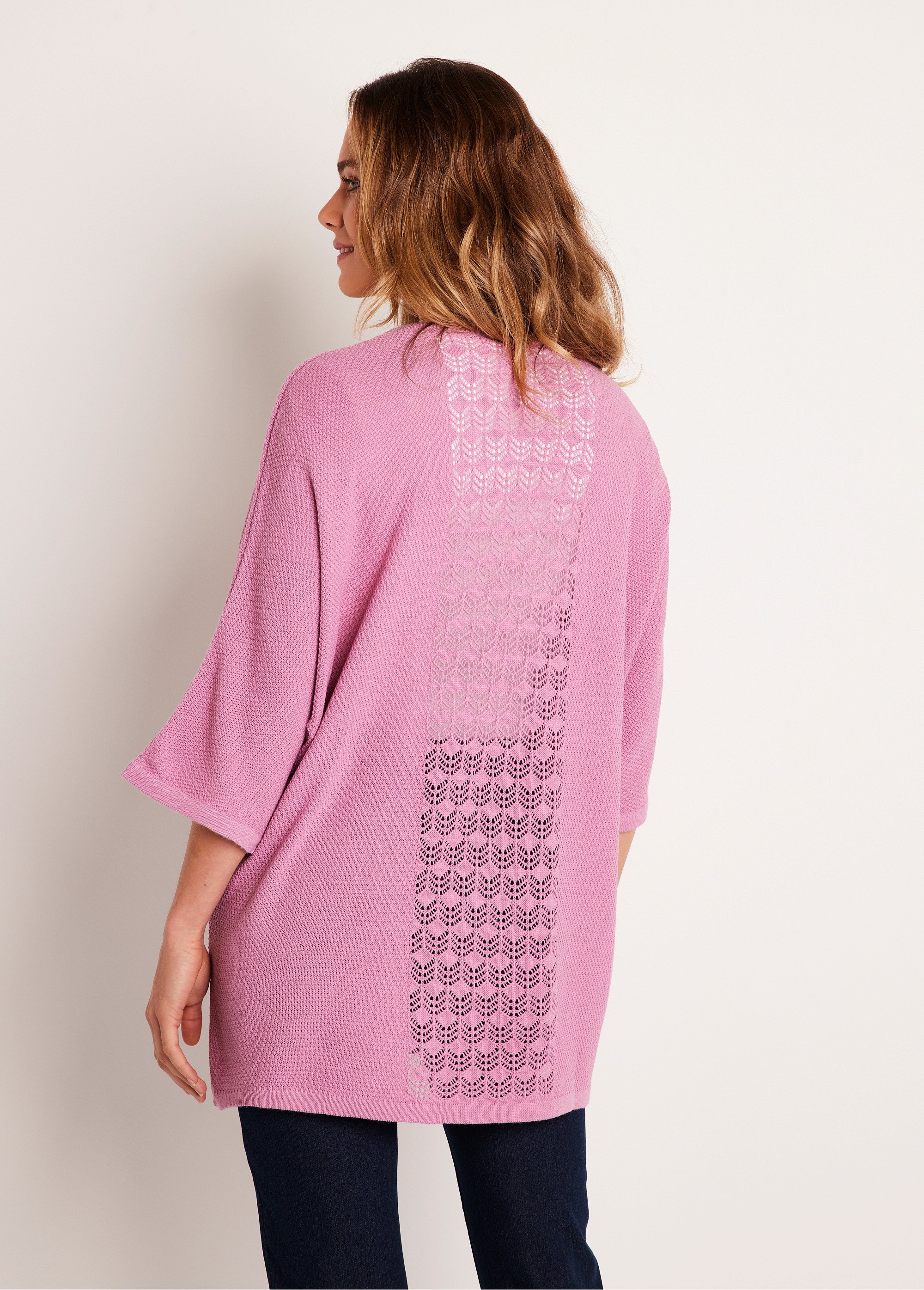 Gilet long manches courtes