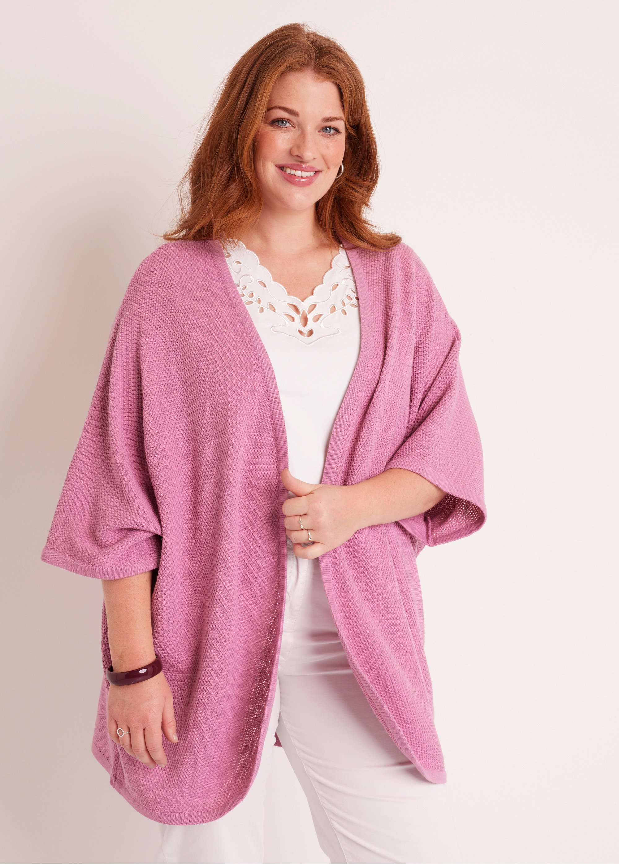 Gilet long manches courtes