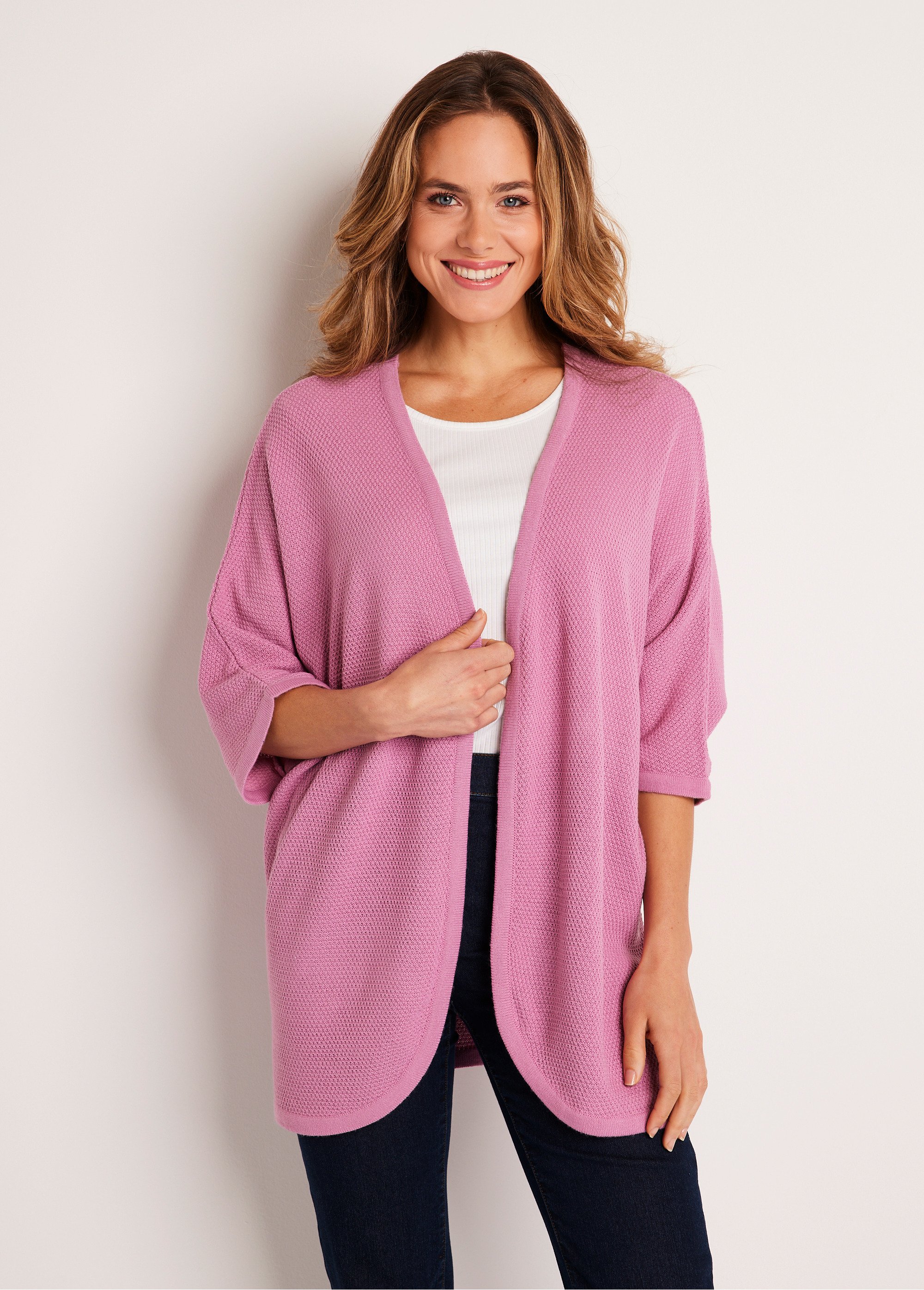Gilet long manches courtes