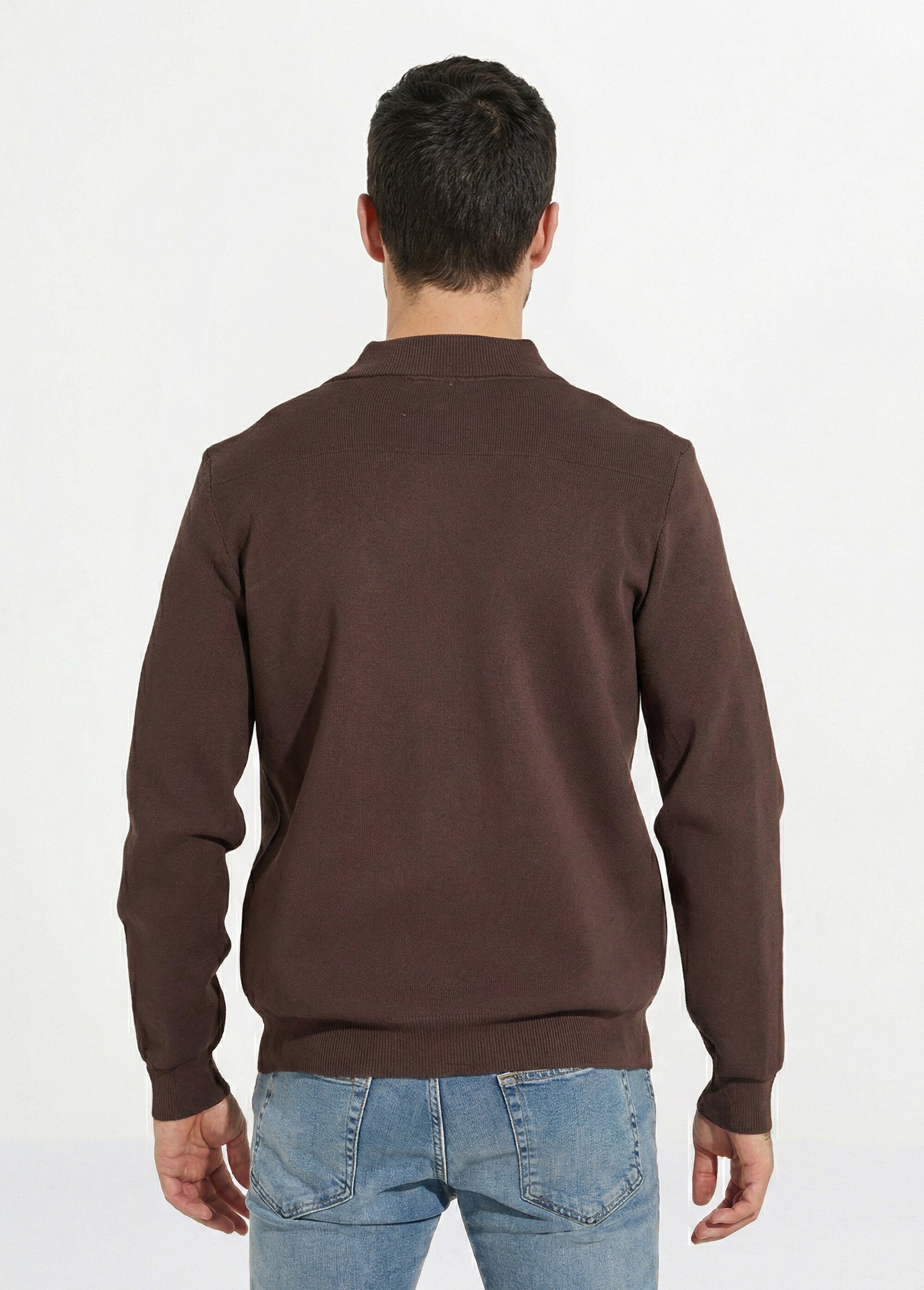 Gilet pressionné en maille jacquard