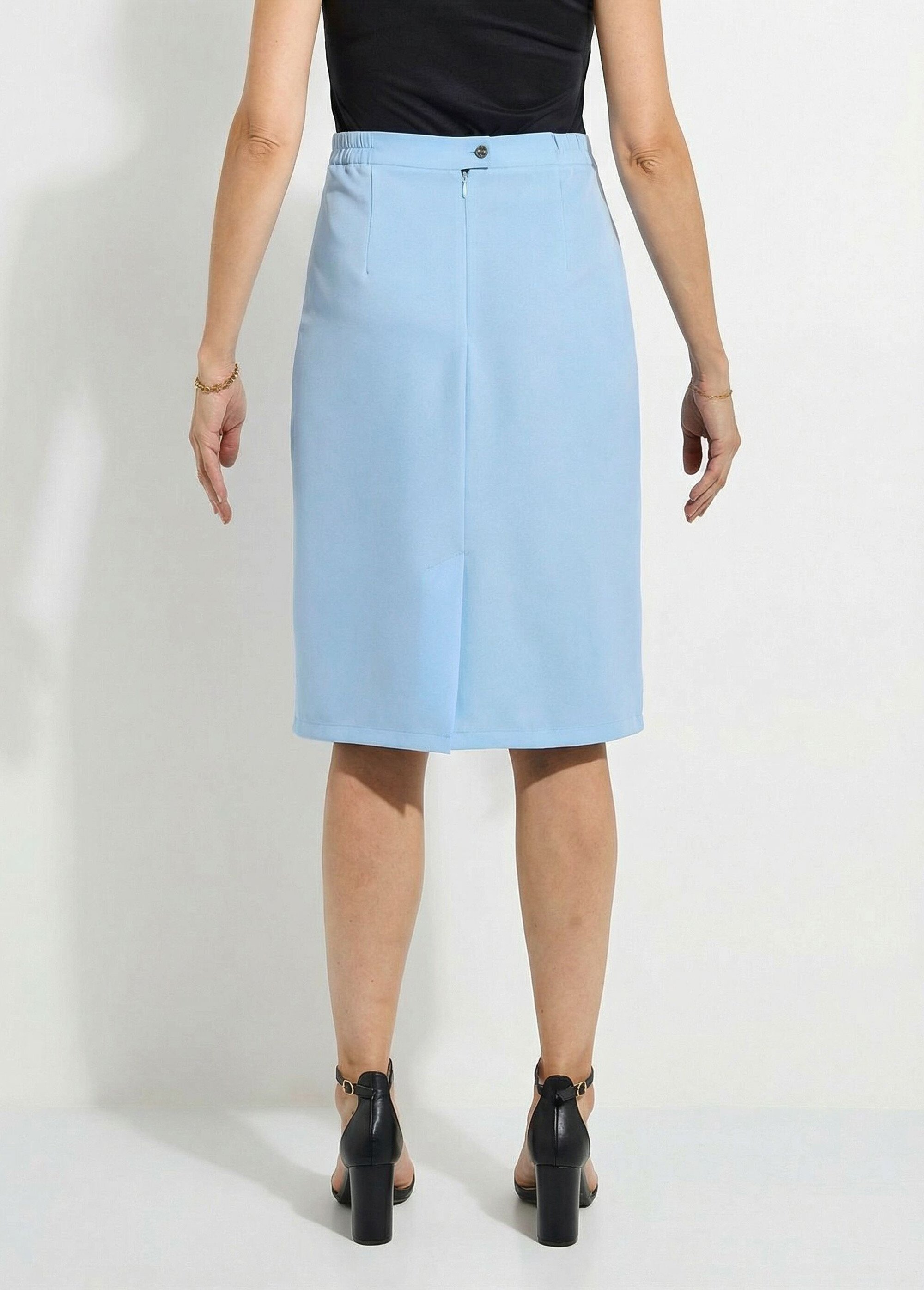 Jupe unie droite mi longue
