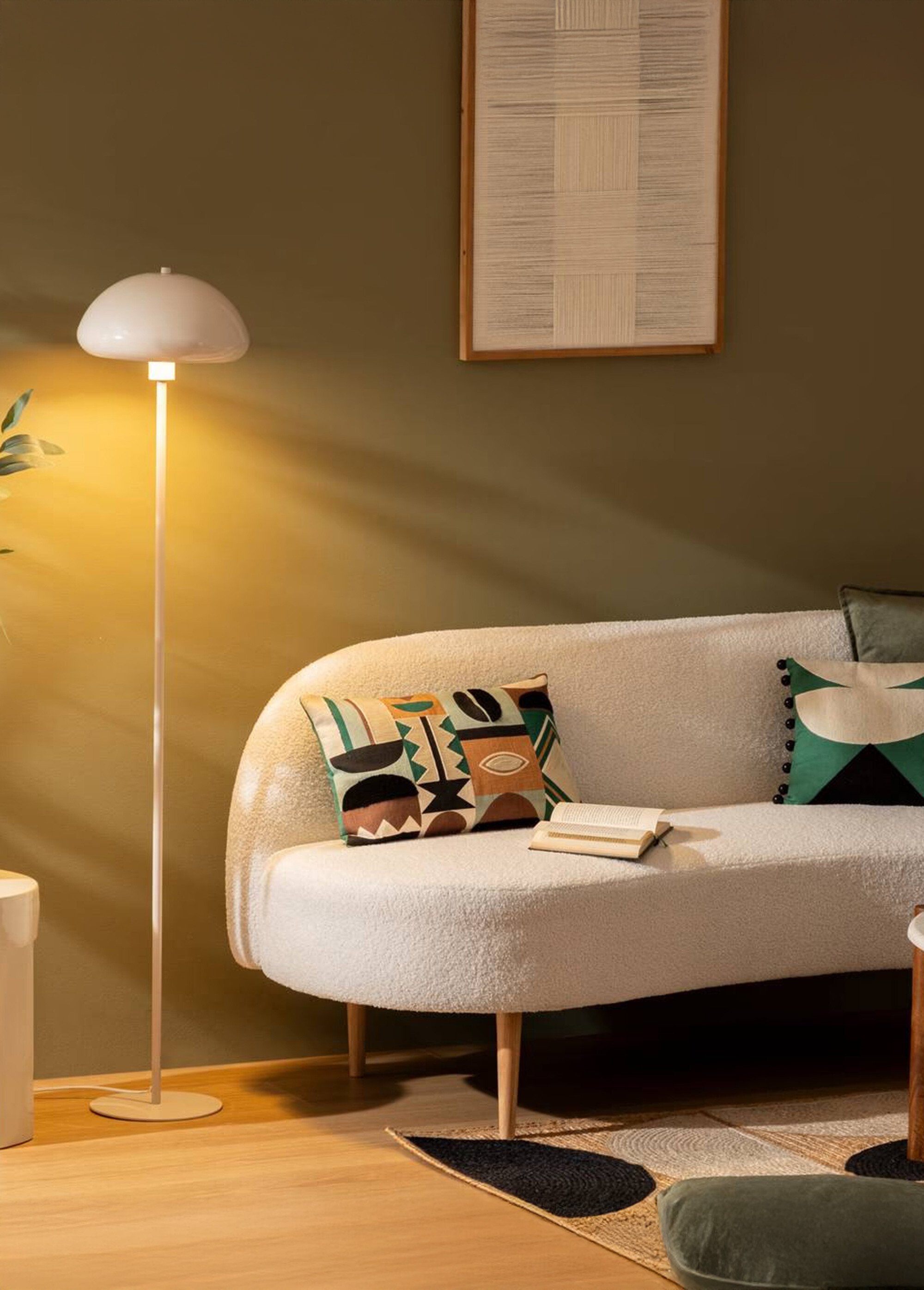 Lampadaire design en acier, Savio BLANC JJA-205952 SI1