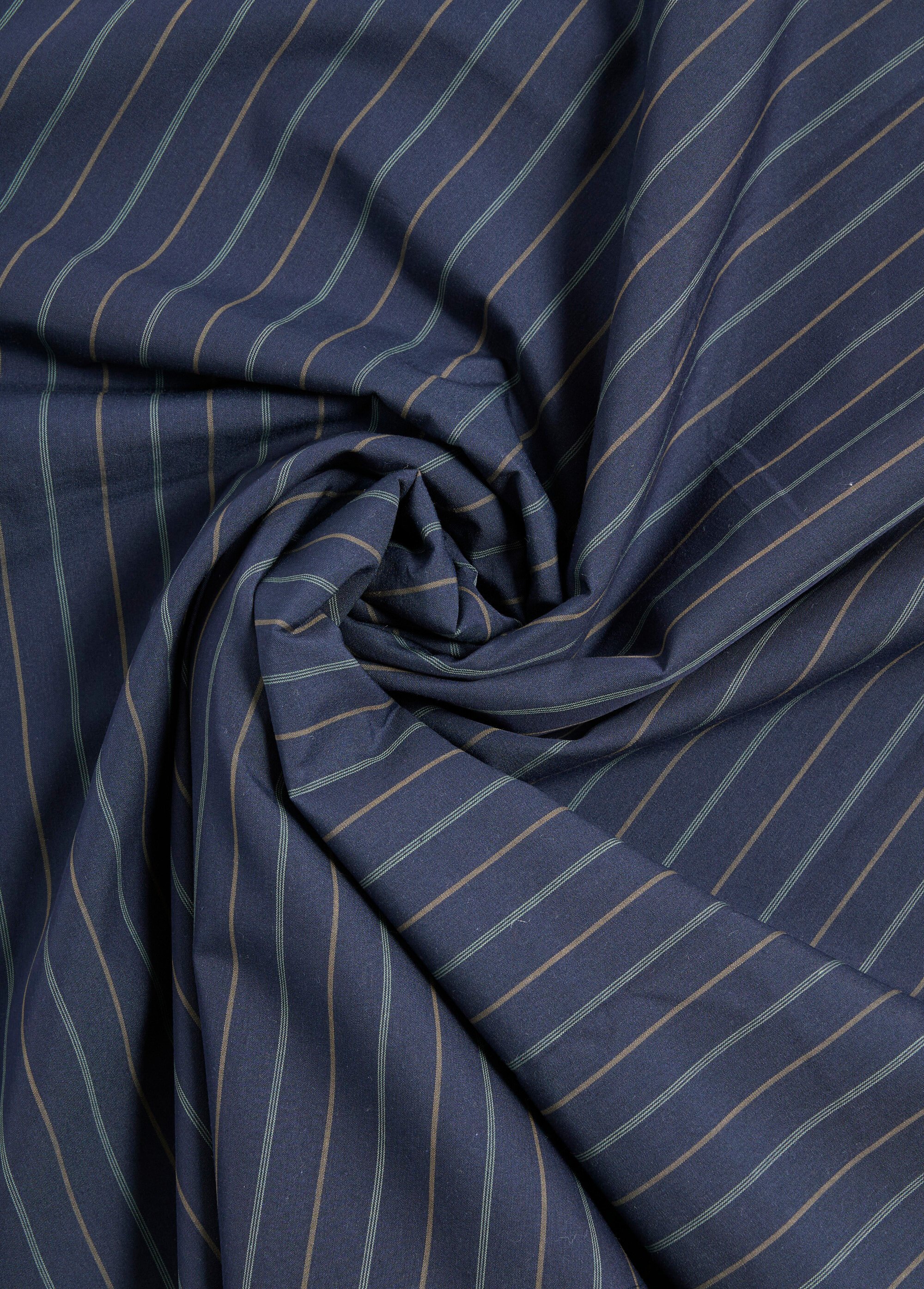 Coupon tissu coton fines rayures esprit tennis