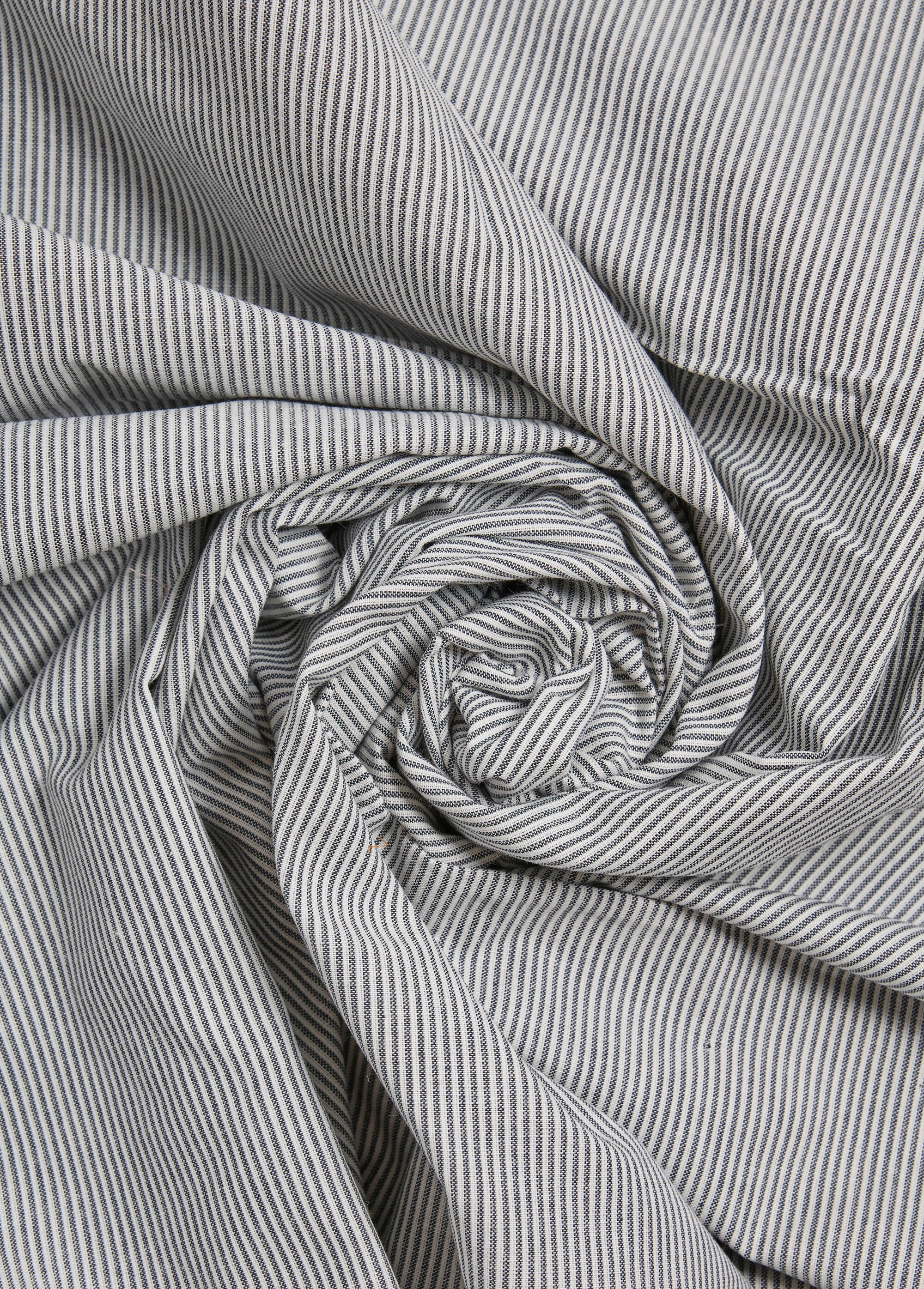 Coupon tissu rayé bicolore, esprit Bauhaus