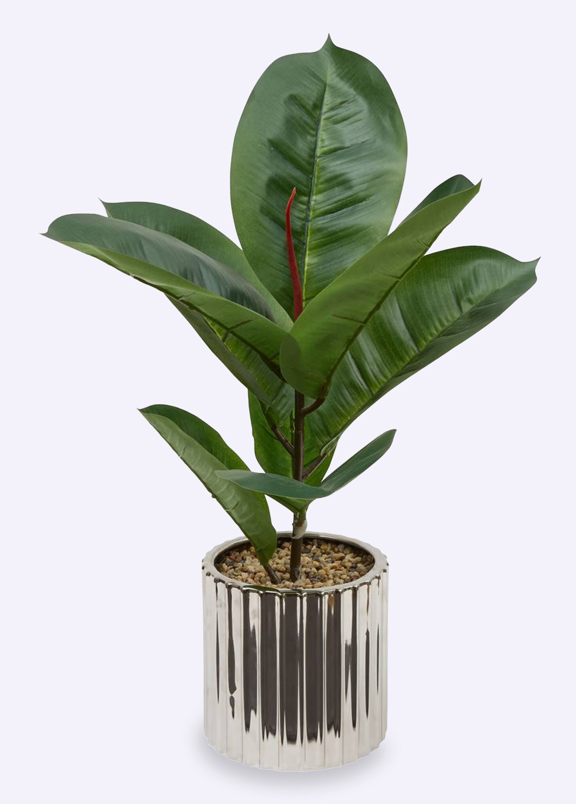 Plante artificielle Ficus robusta + pot Vert JJA-210134 FA1