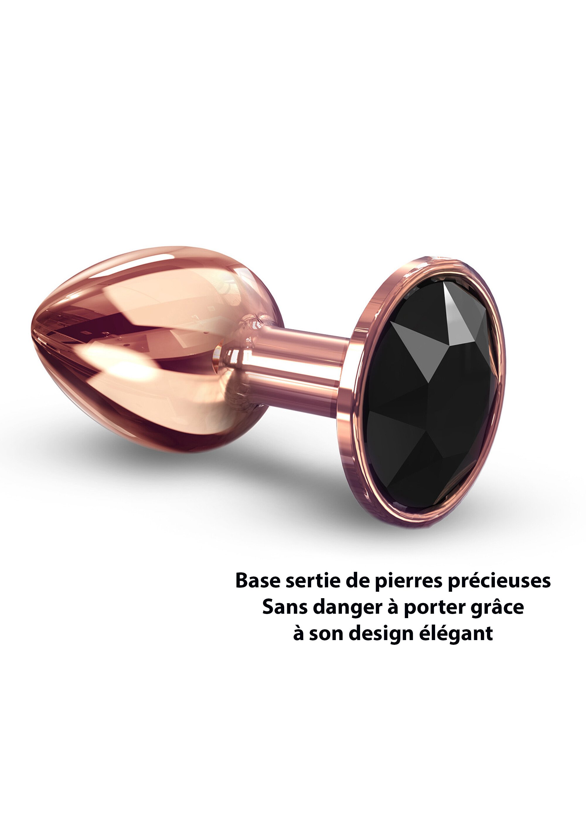 Plug anal aluminium façon bijou, Diamond ROSE GOLD LOV-6072608 DE1