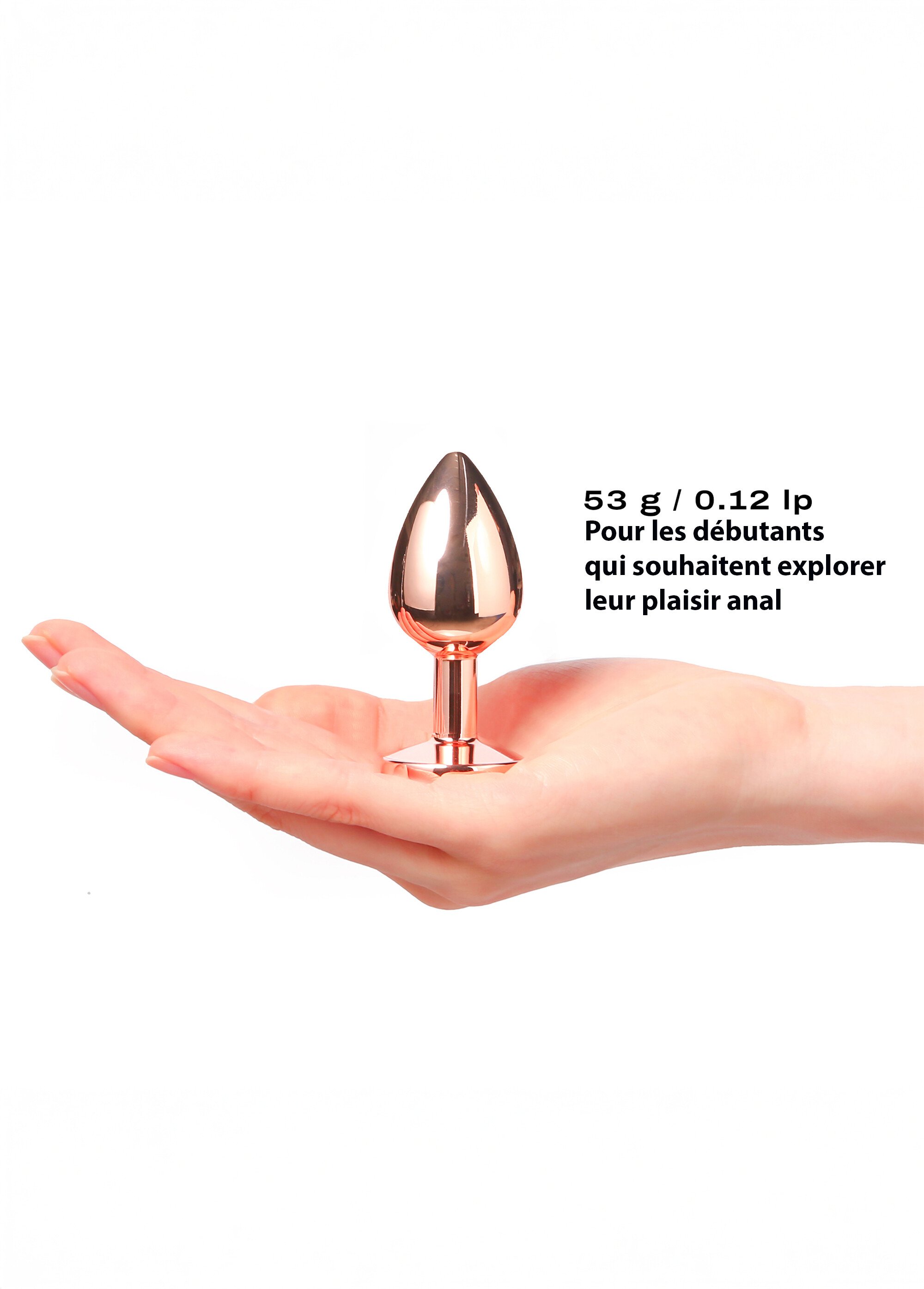 Plug anal aluminium façon bijou, Diamond ROSE GOLD LOV-6072608 DE2