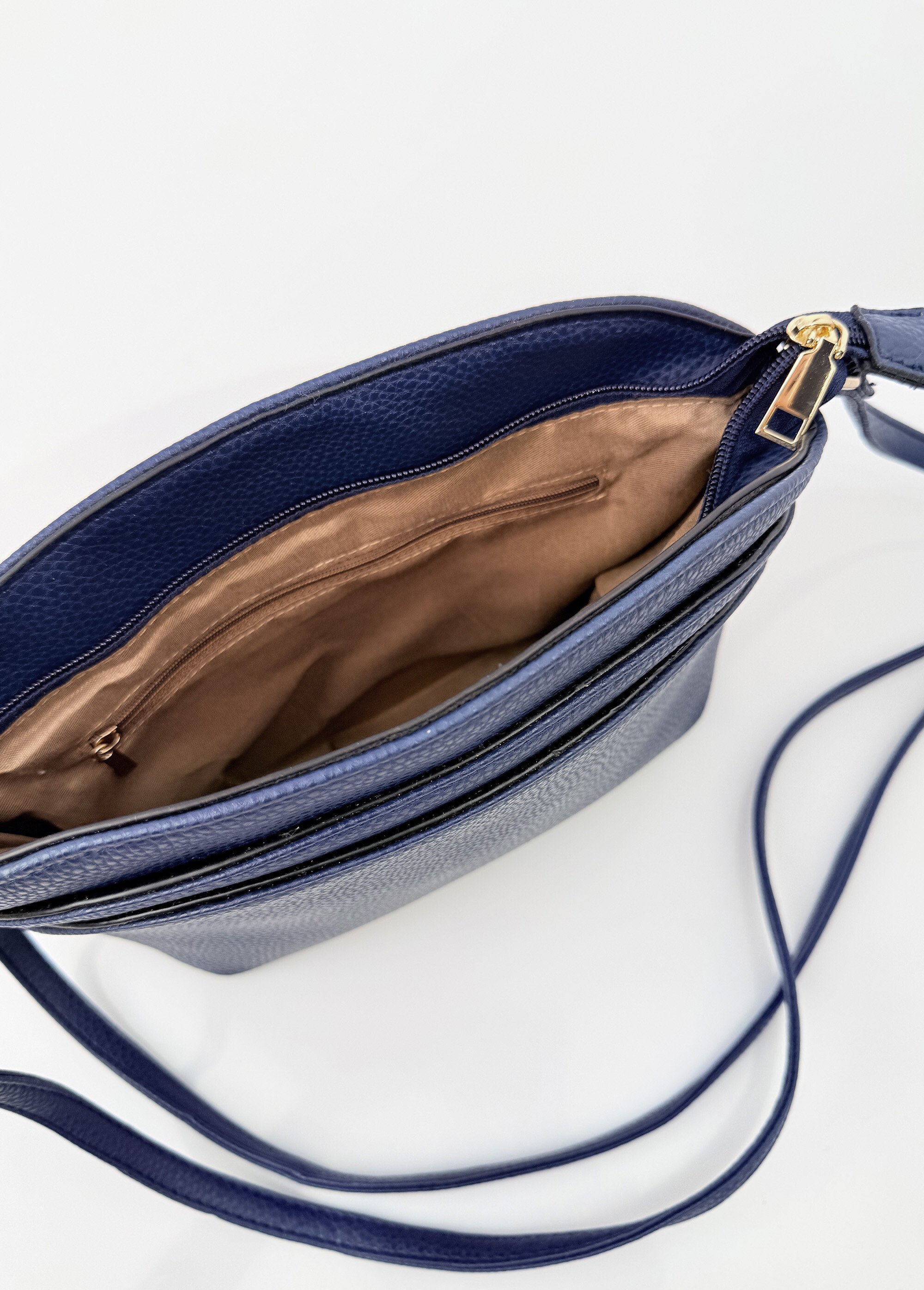 Sac à main façon grainé poches fantaisie Femme Bleu BAG-M-0029 DE2