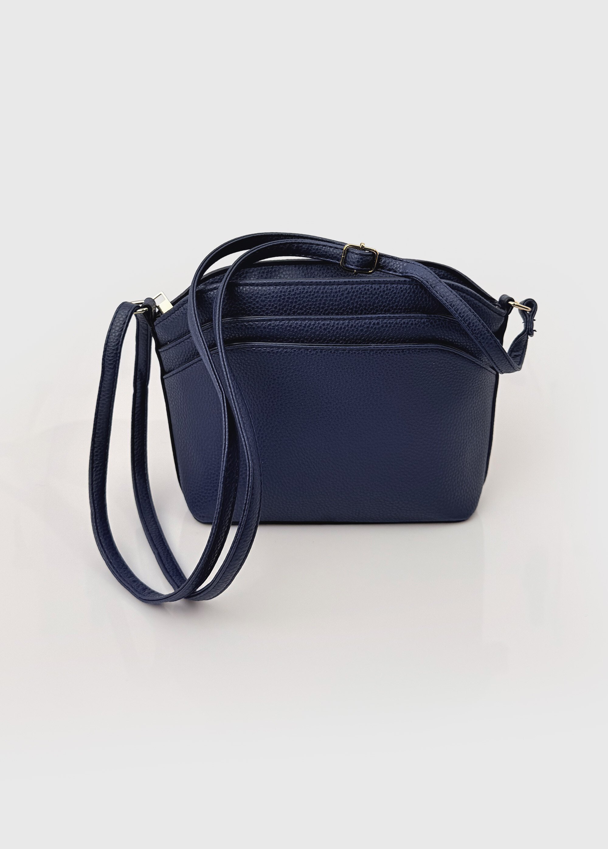 Sac à main façon grainé poches fantaisie Femme Bleu BAG-M-0029 FA1