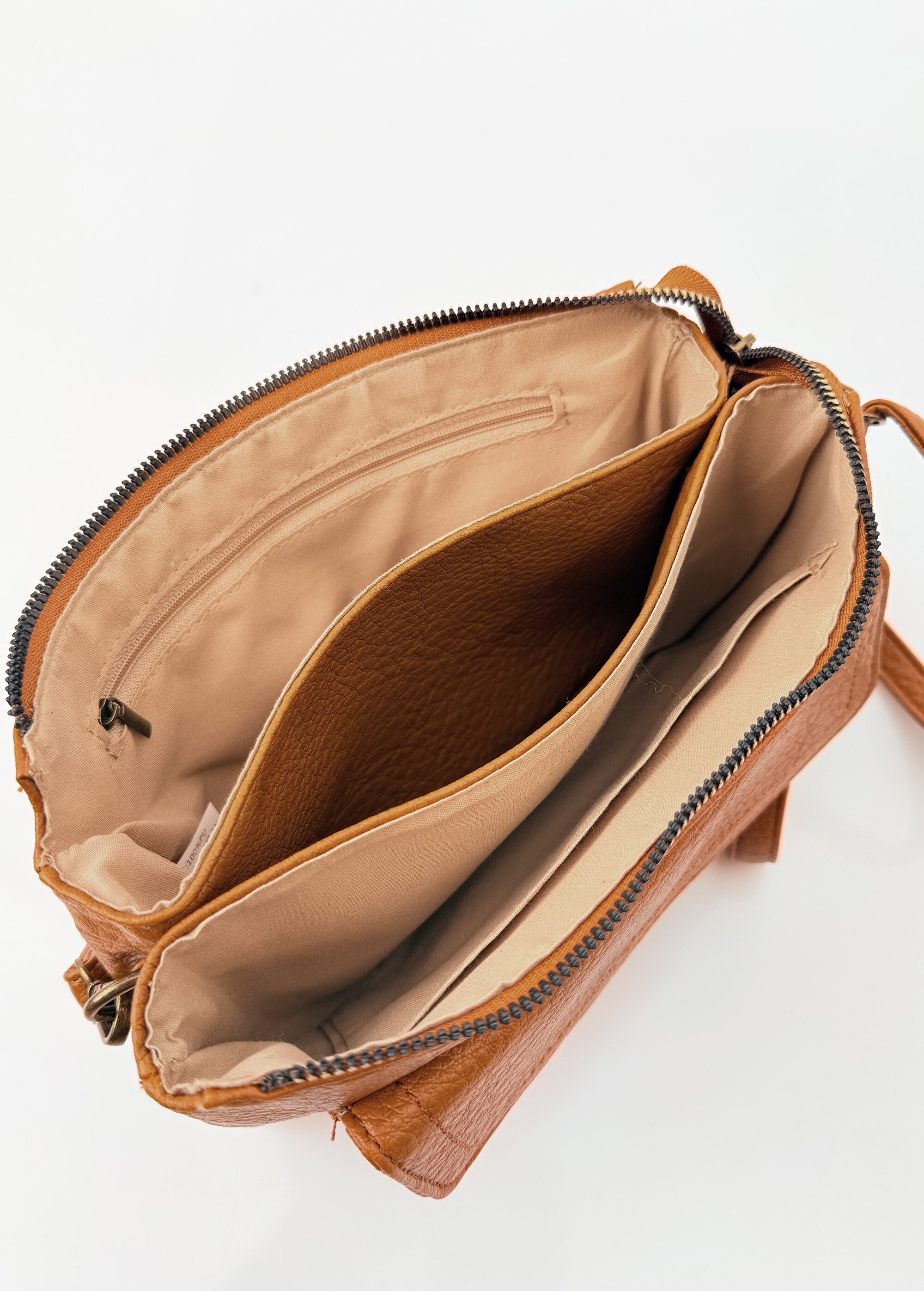 Sac pochette en simili cuir grainé Femme Marron BAG-M-326 DE2