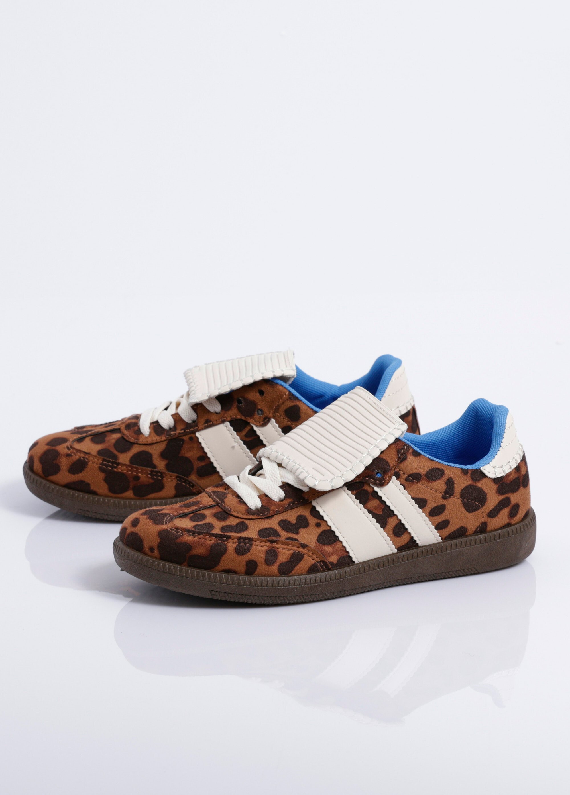 Sneakers avec languette inspiration rétro Femme LEOPARD JOIB-6609 DE1