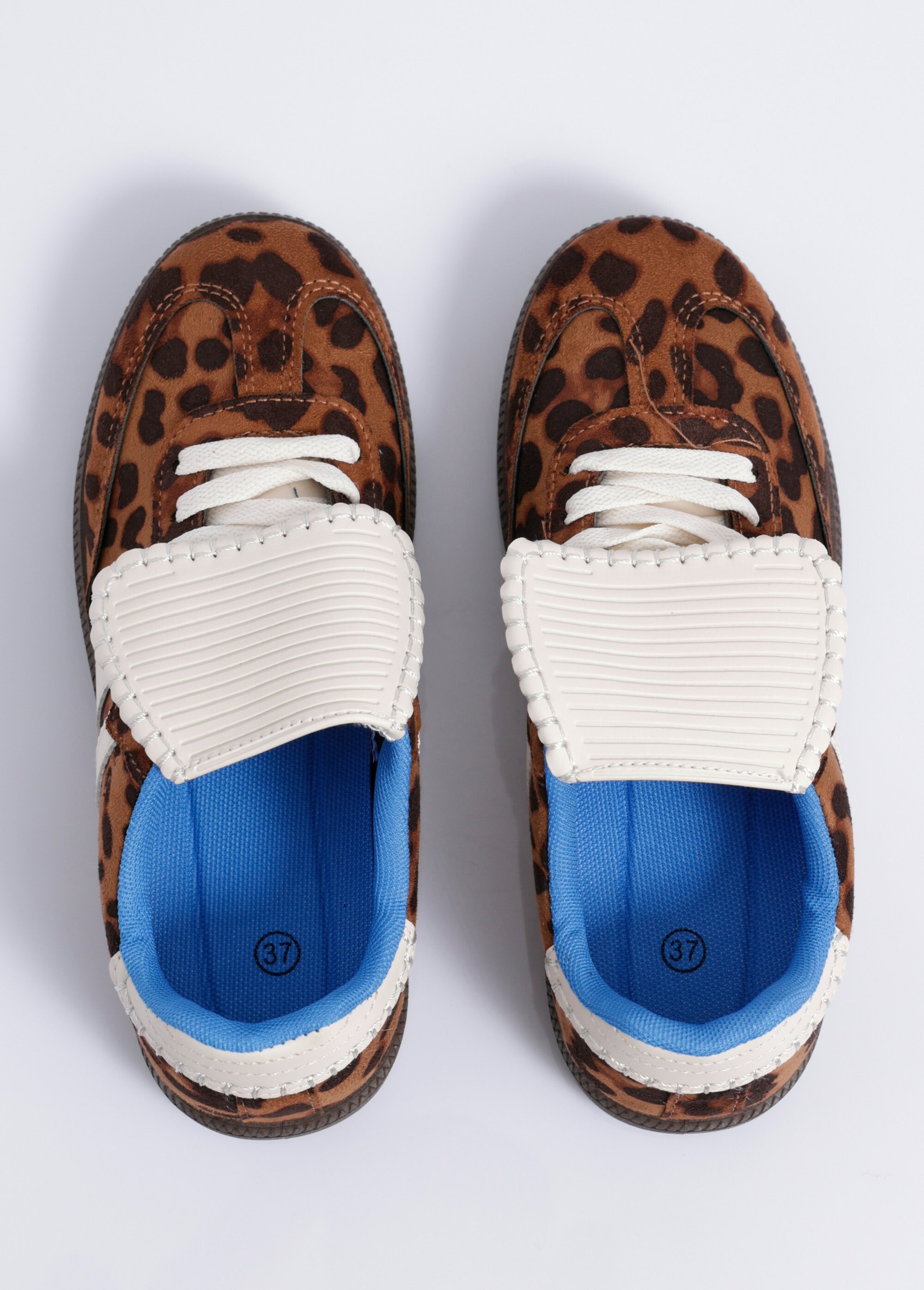 Sneakers avec languette inspiration rétro Femme LEOPARD JOIB-6609 OV1