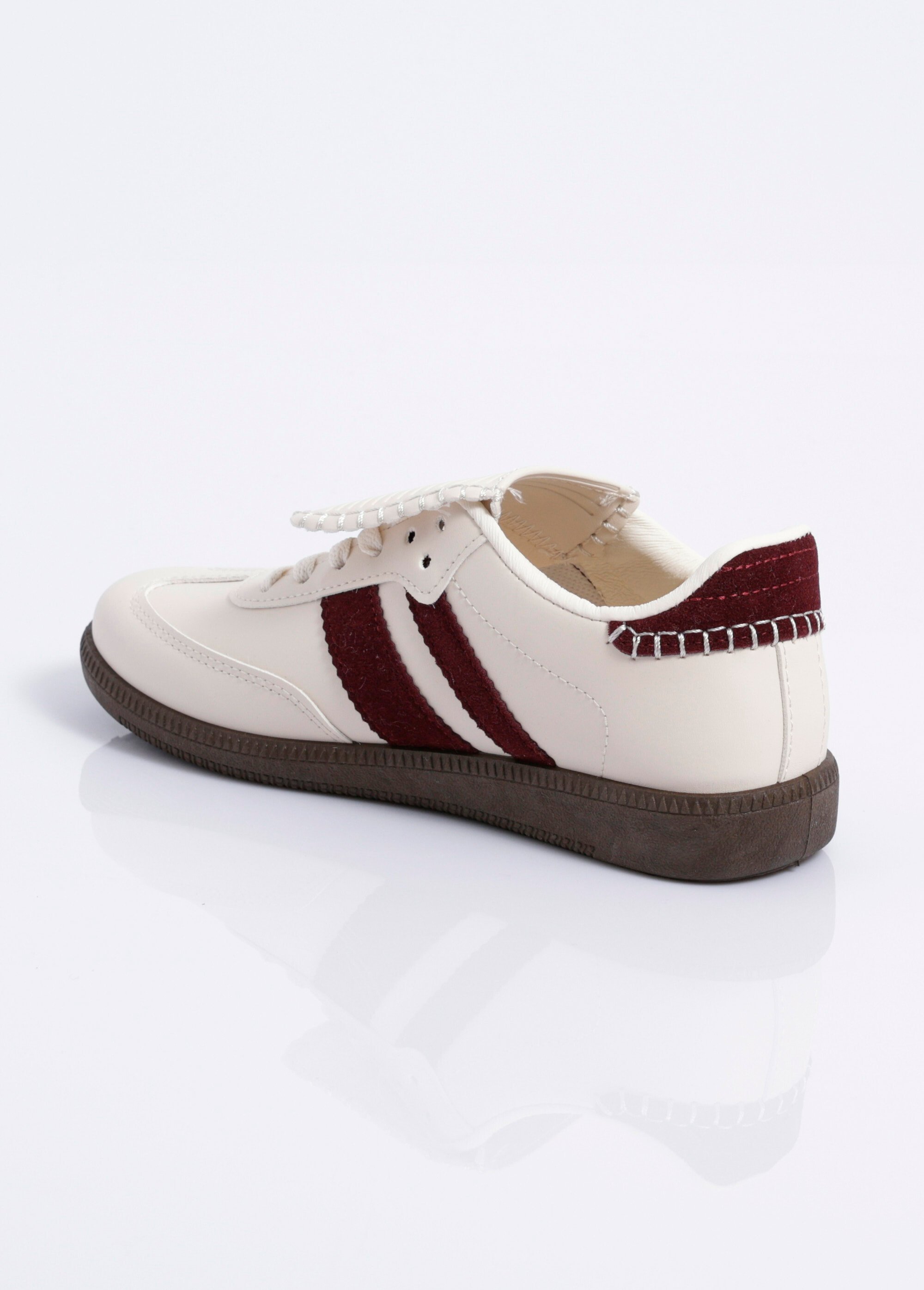 Sneakers avec languette inspiration rétro Femme Beige JOIB-6609 DO1