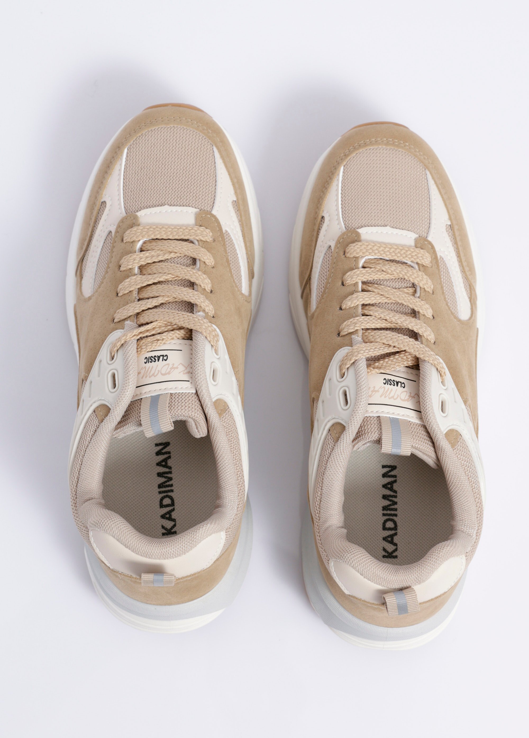 Sneakers multimatières look sporty Homme Beige JANZ1067 OV1