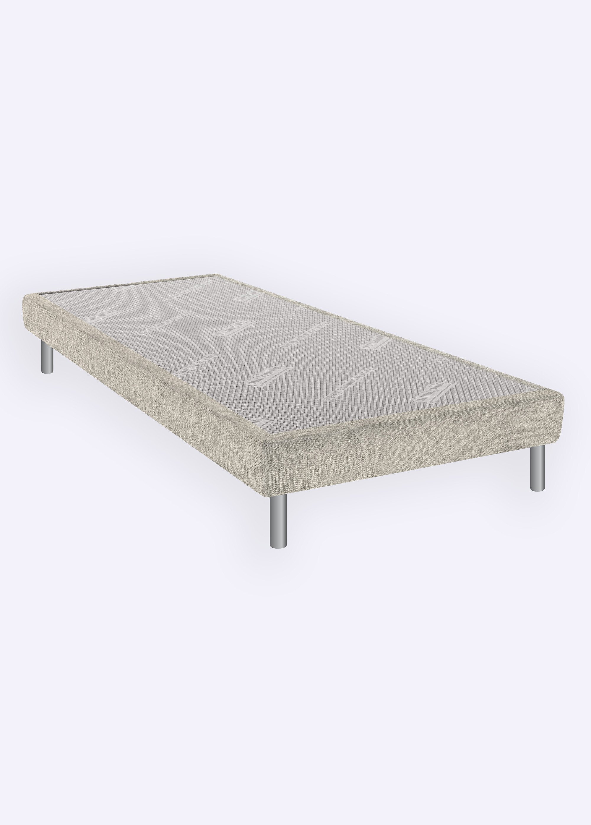 Sommier tapissier lattes + pieds gris BEIGE DUN-GENSOM FA2