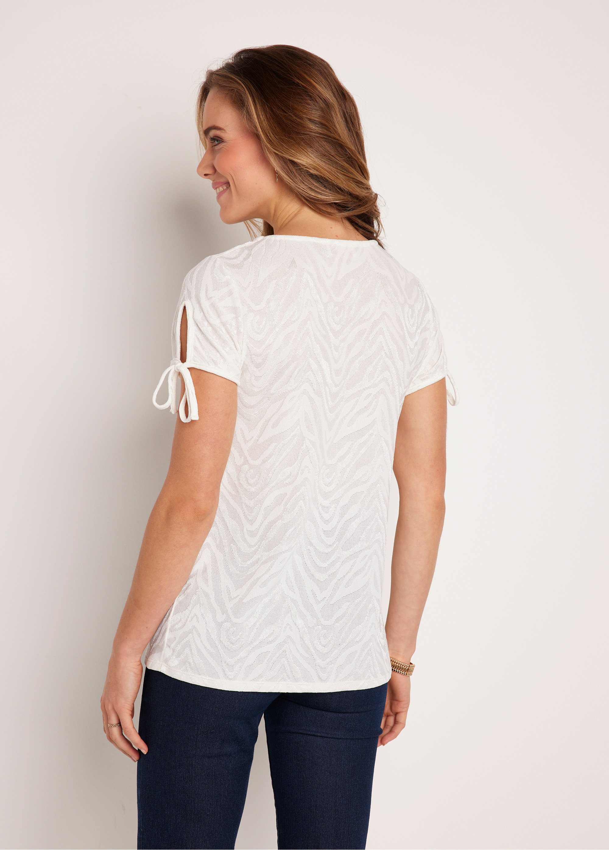 T-shirt long ample col V