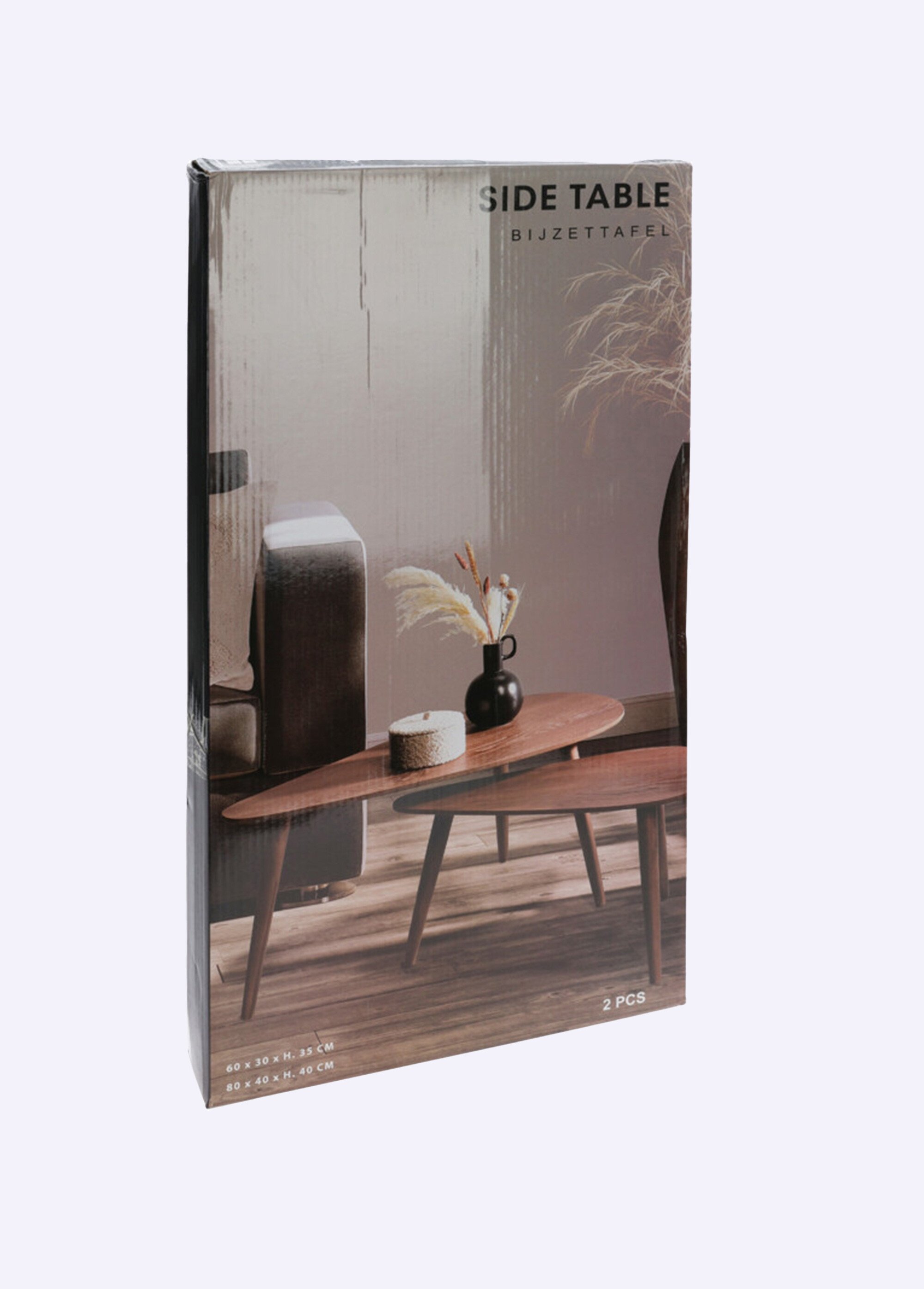 Tables basses d'appoint forme goutte MARRON KP-KR8200320 DE1