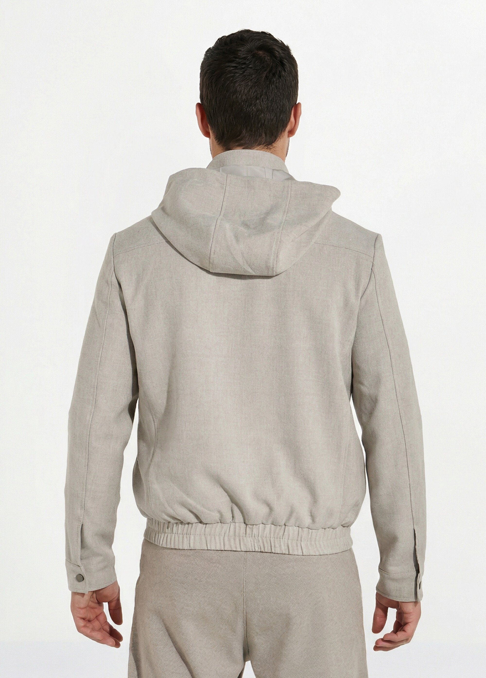 Veste casual avec col montant et capuche