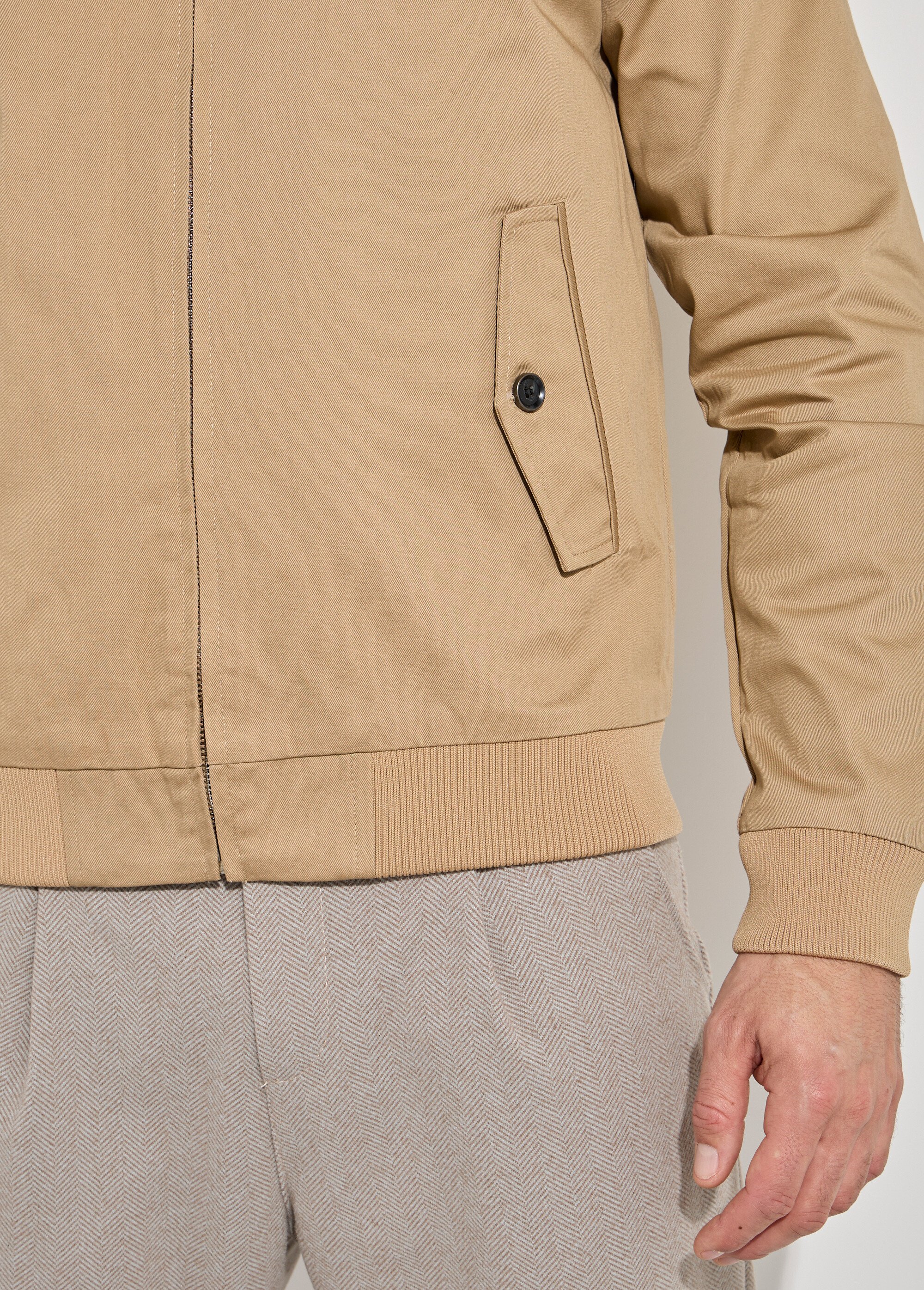 Veste zippée col montant type Harrington