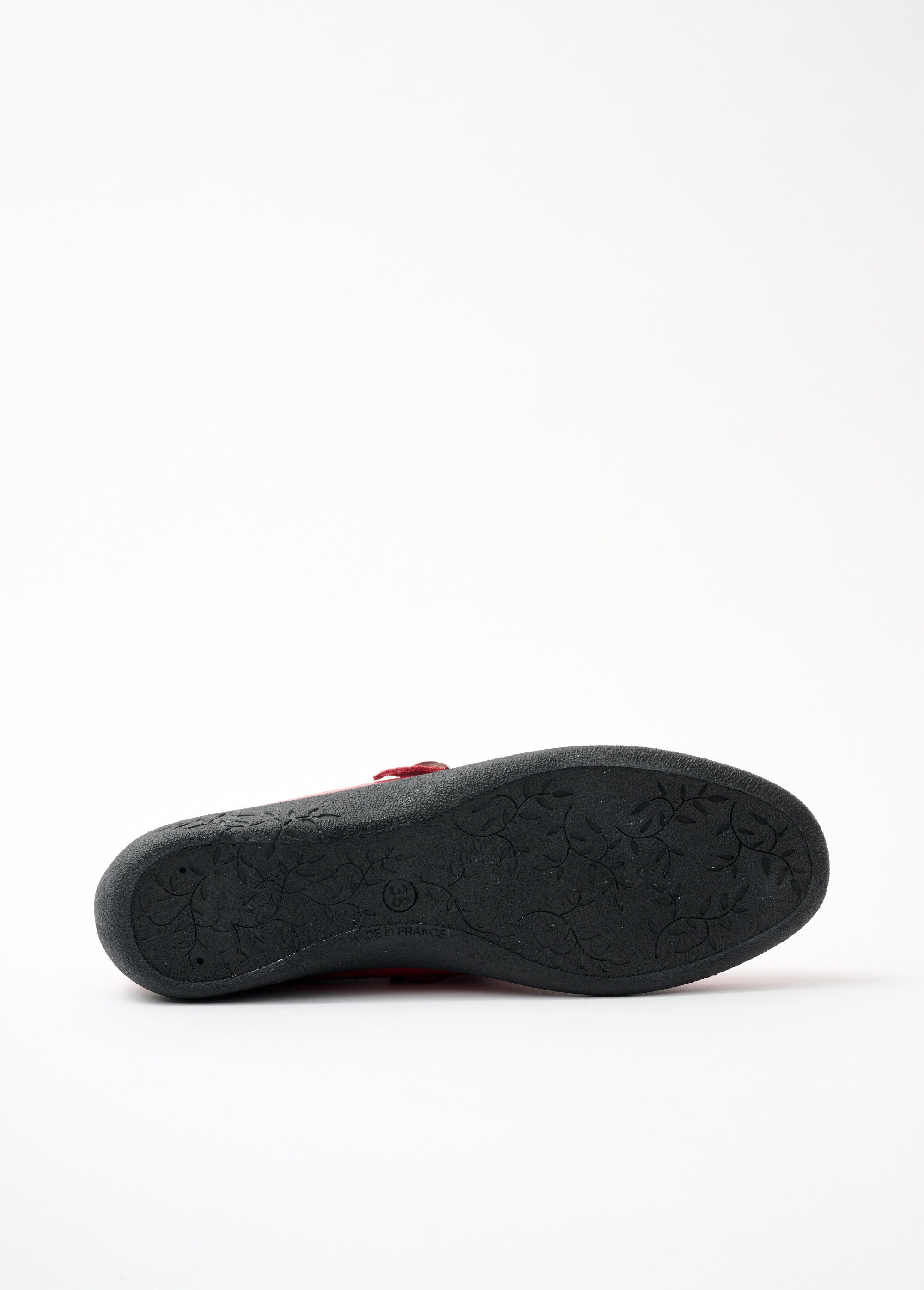 Ballerines vernies largeur confort cuir Femme Rouge OVIEDO UN1